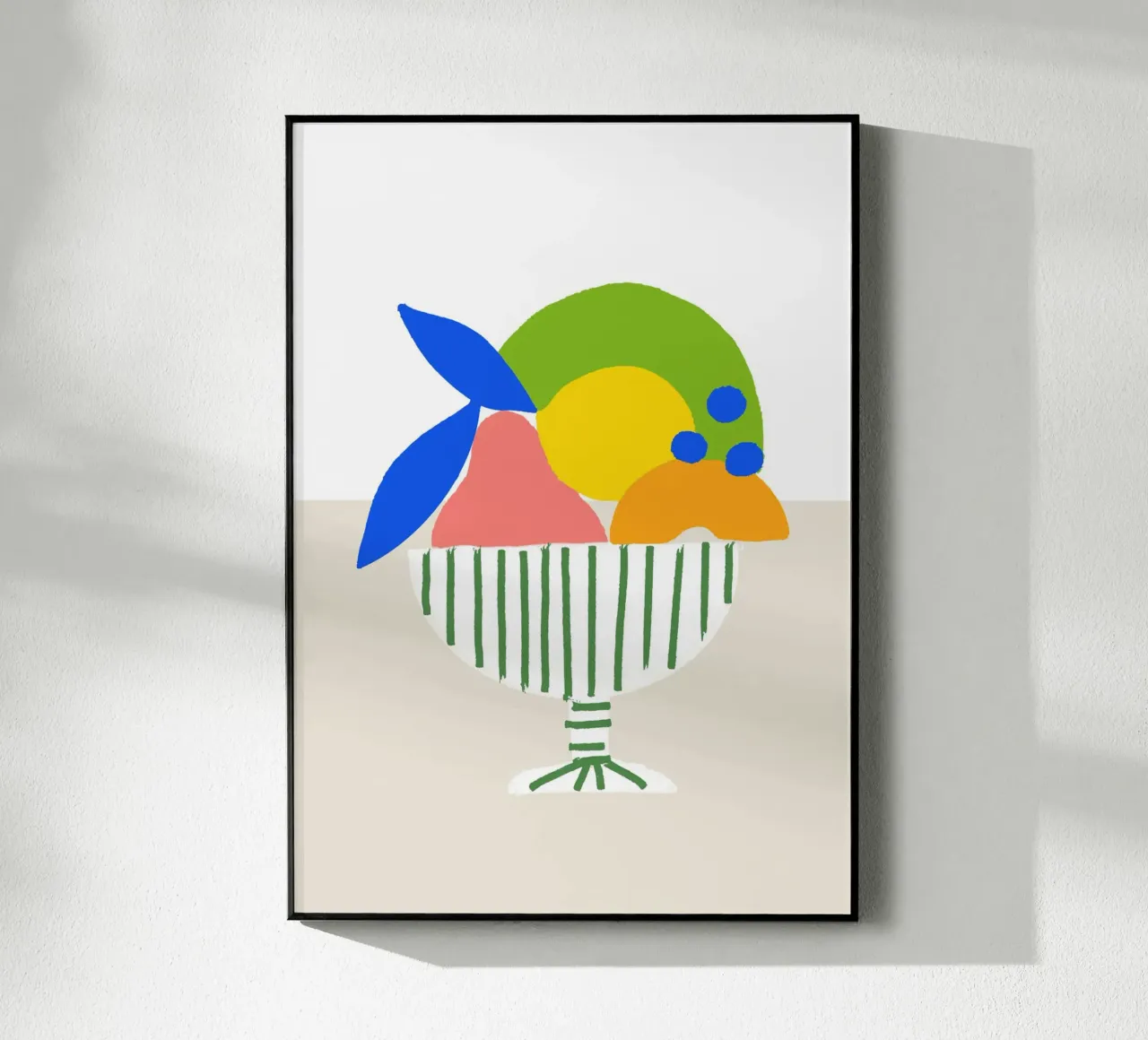 Bunter Obstkorb – Moderner Küchen-Print als farbenfrohe Illu plexiglass da designlenamarie