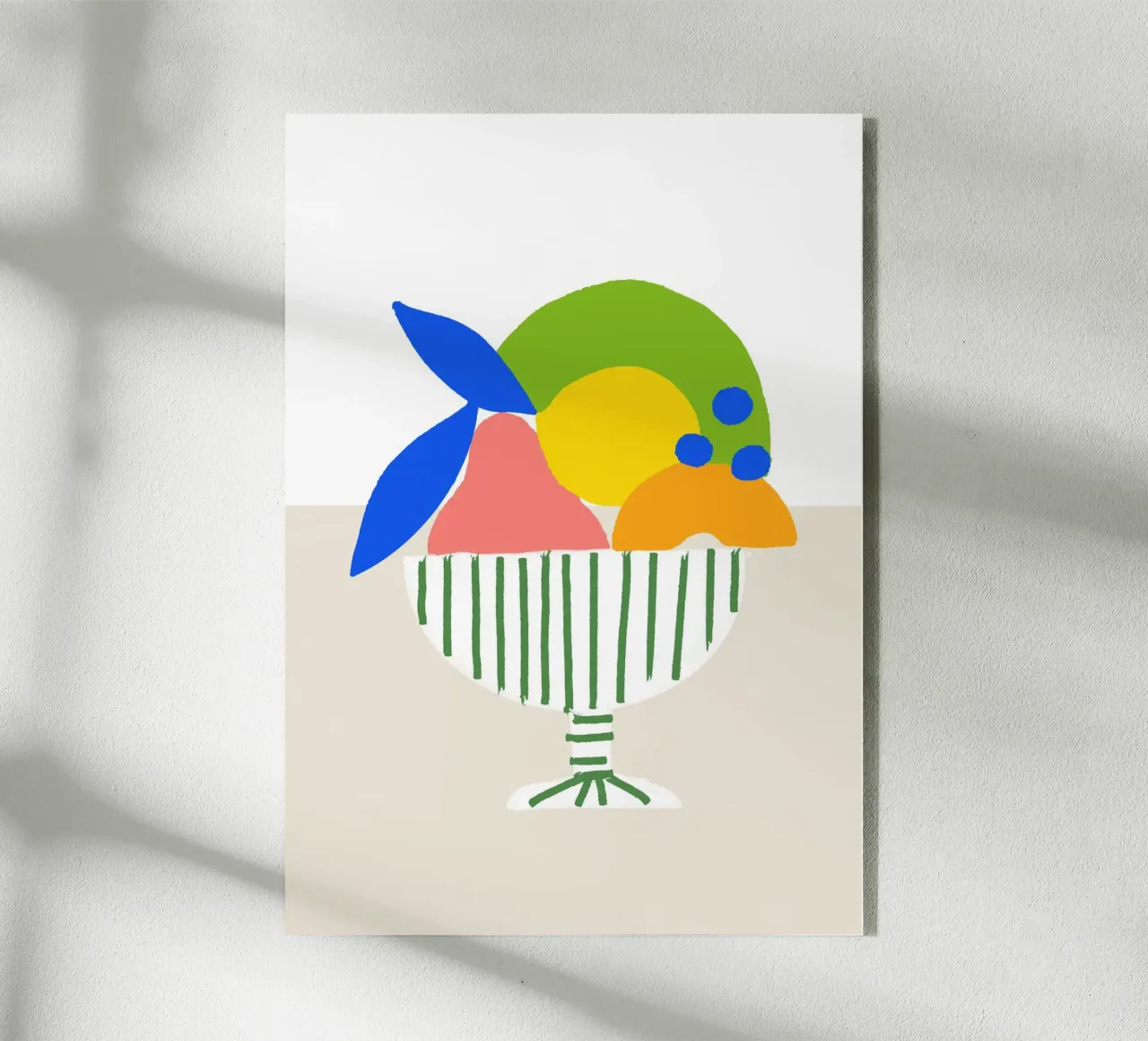 Bunter Obstkorb – Moderner Küchen-Print als farbenfrohe Illu plexiglass da designlenamarie