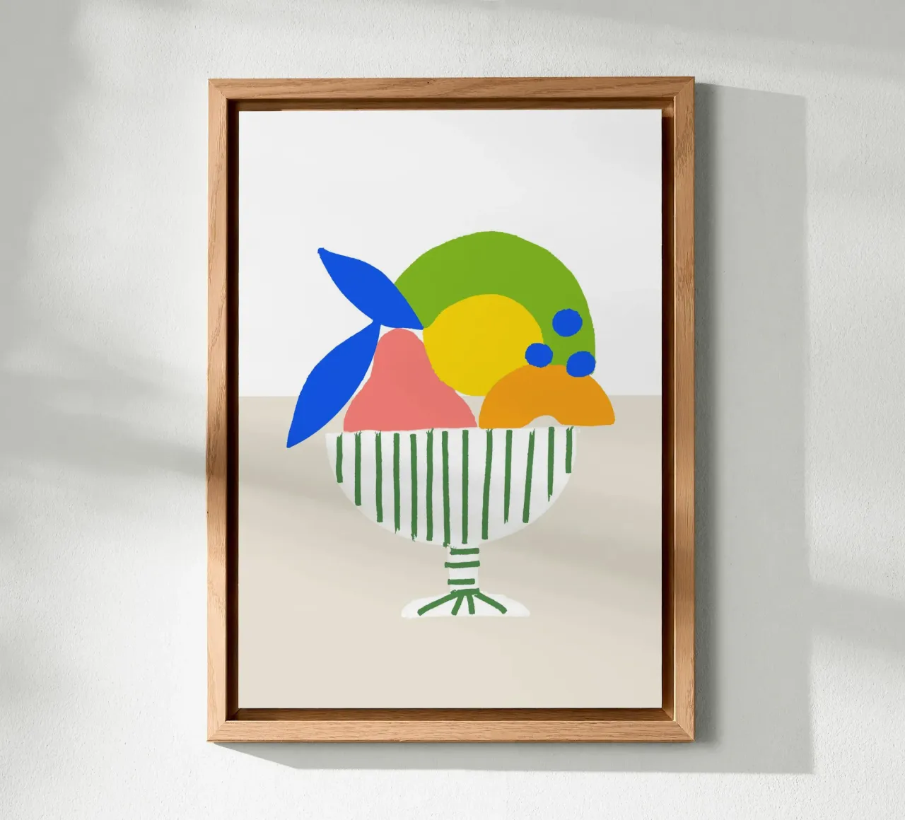 Bunter Obstkorb – Moderner Küchen-Print als farbenfrohe Illu alluminio dibond da designlenamarie