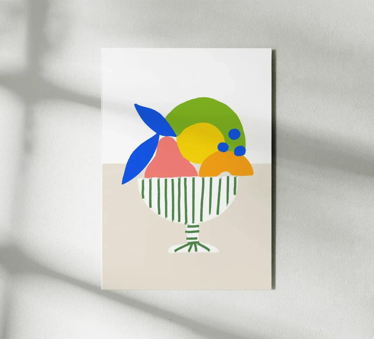 Bunter Obstkorb – Moderner Küchen-Print als farbenfrohe Illu alluminio dibond da designlenamarie