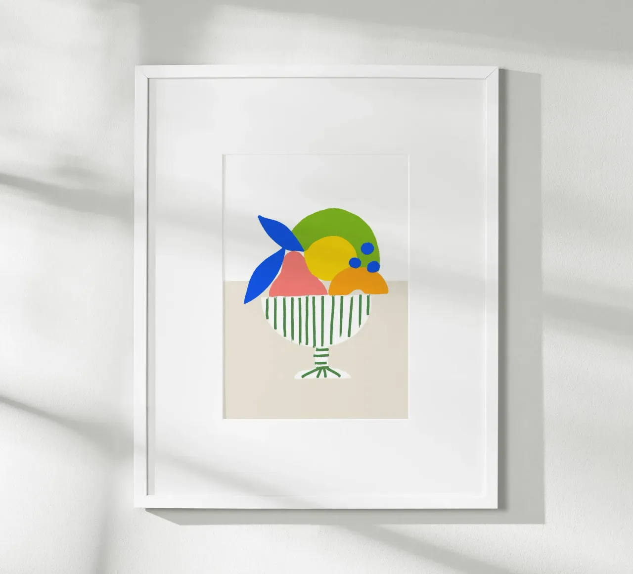 Bunter Obstkorb – Moderner Küchen-Print als farbenfrohe Illu carta hahnemühle da designlenamarie