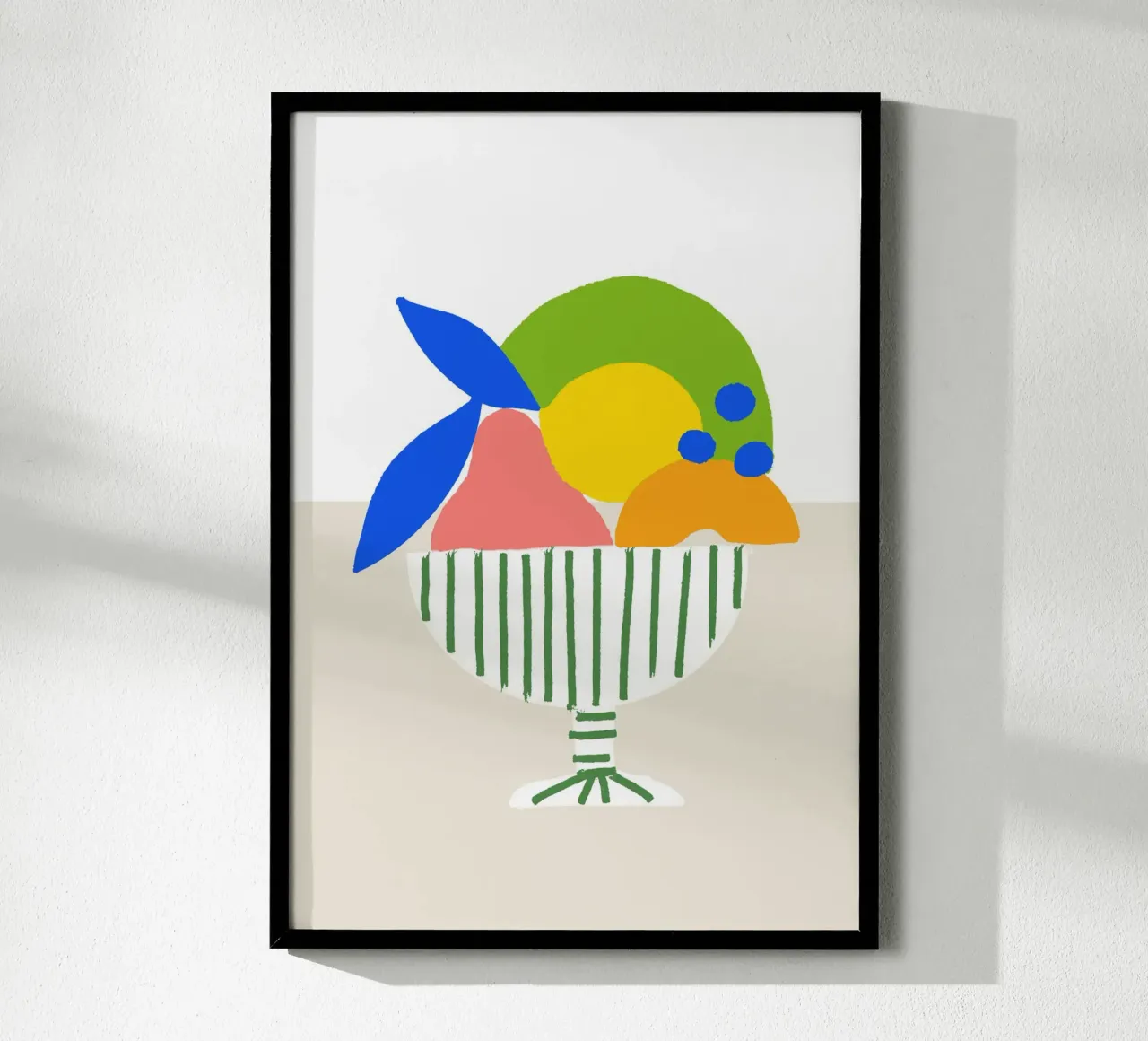 Bunter Obstkorb – Moderner Küchen-Print als farbenfrohe Illu carta hahnemühle da designlenamarie