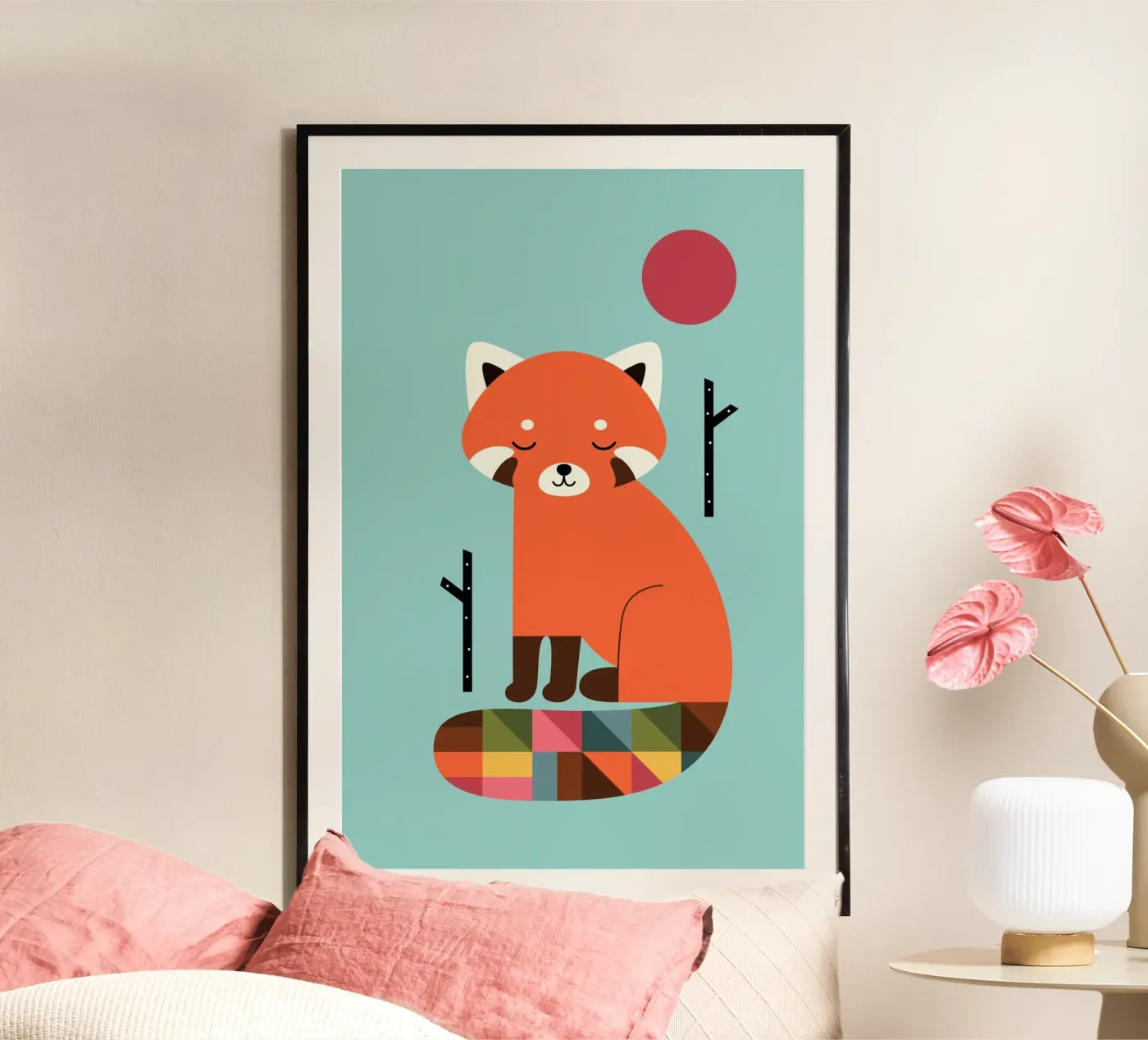 Panda rosso prismatico poster da Andy Westface