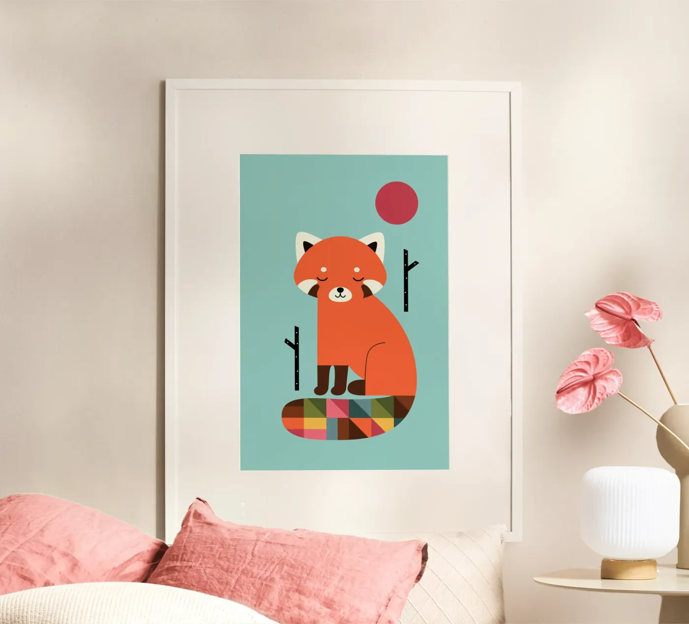 Panda rosso prismatico poster da Andy Westface