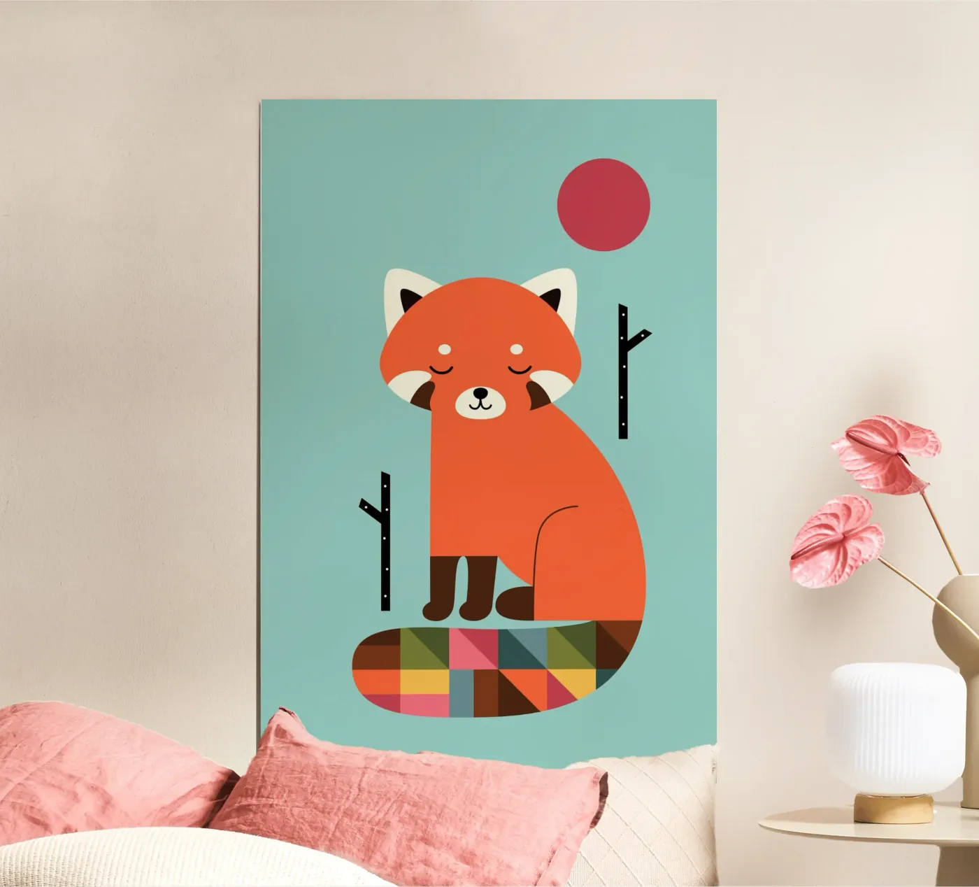 Panda rosso prismatico poster da Andy Westface