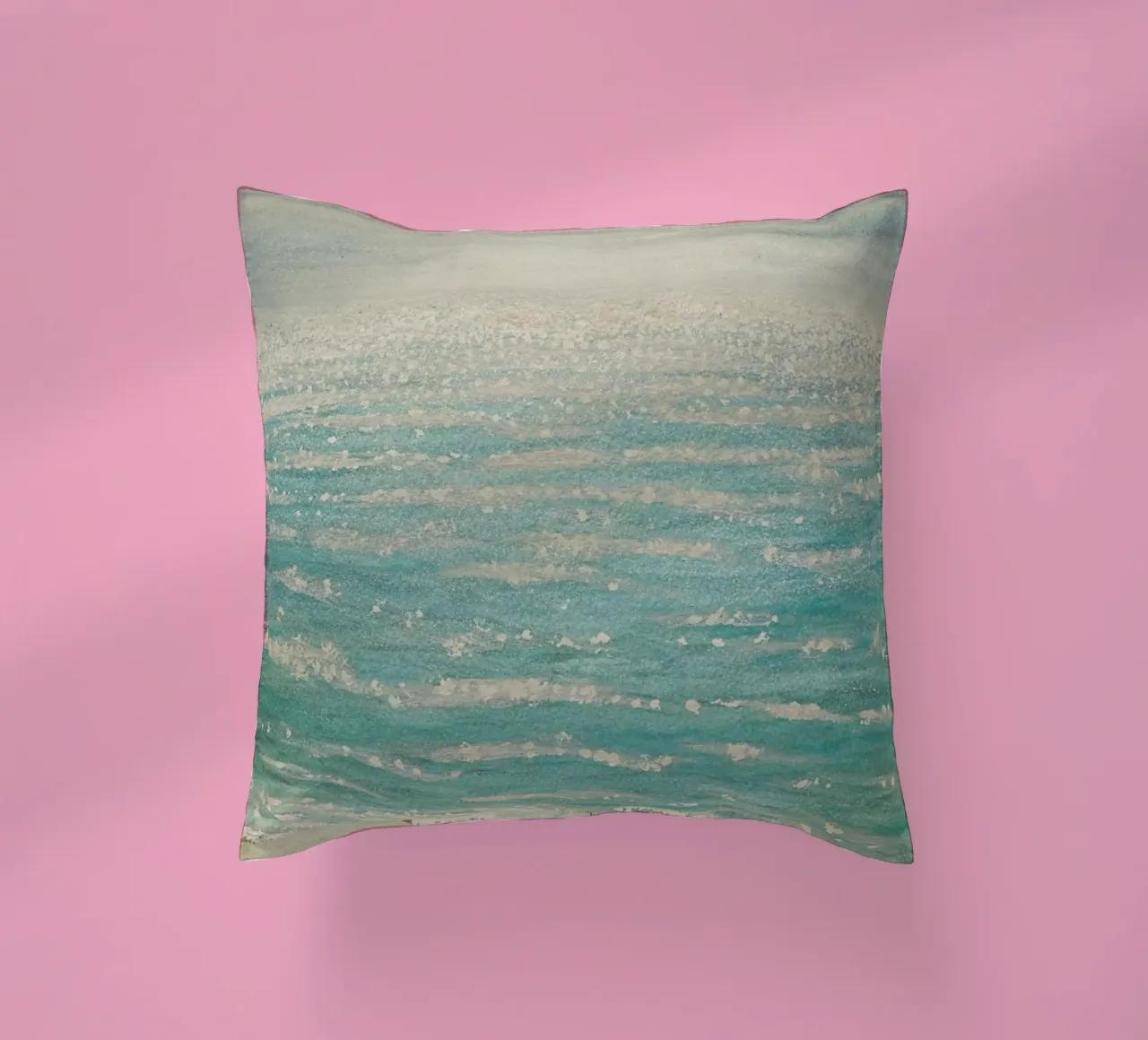 Wave In decorative cushion by Eva Nev Watercolor