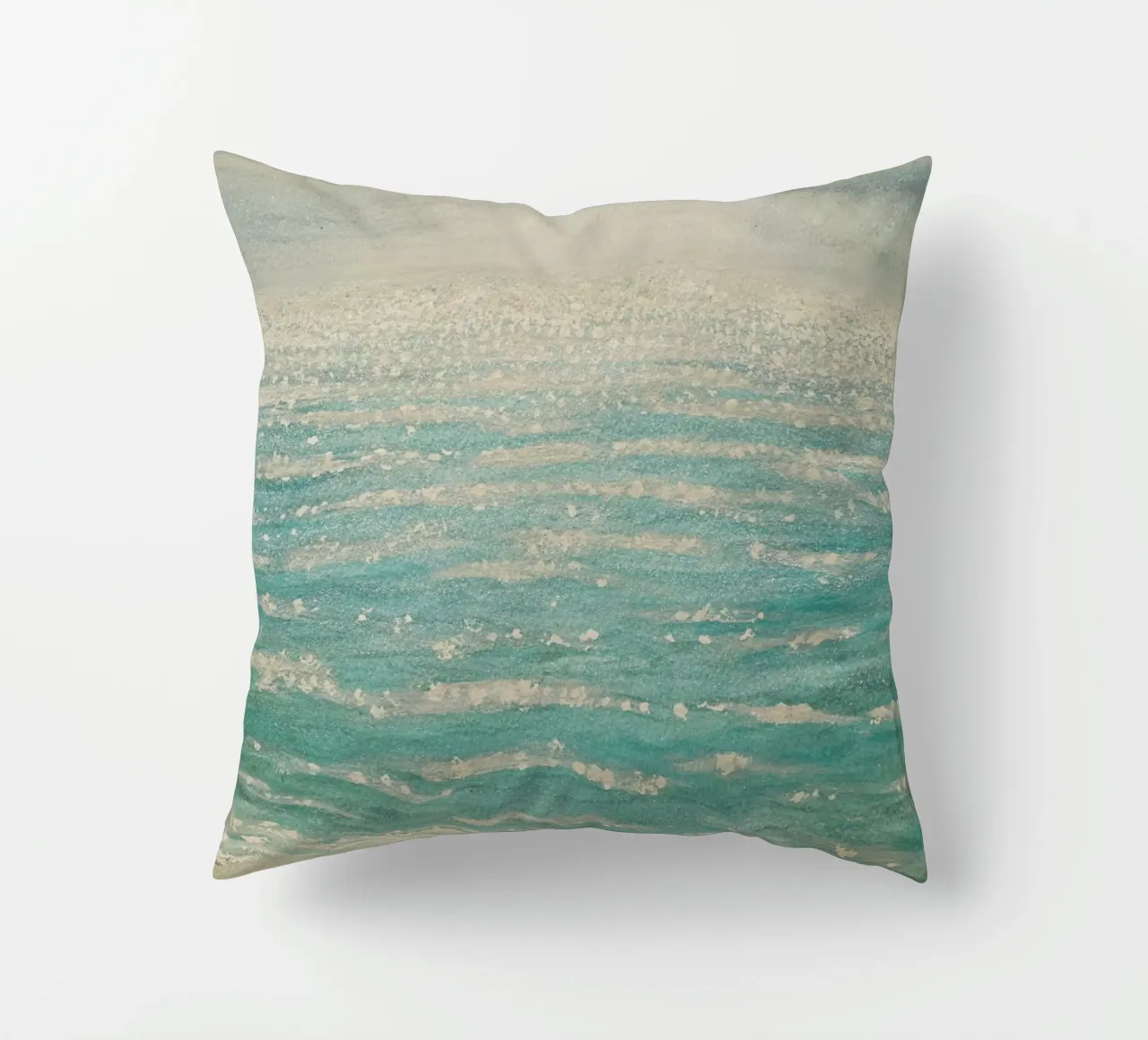 Wave In decorative cushion by Eva Nev Watercolor
