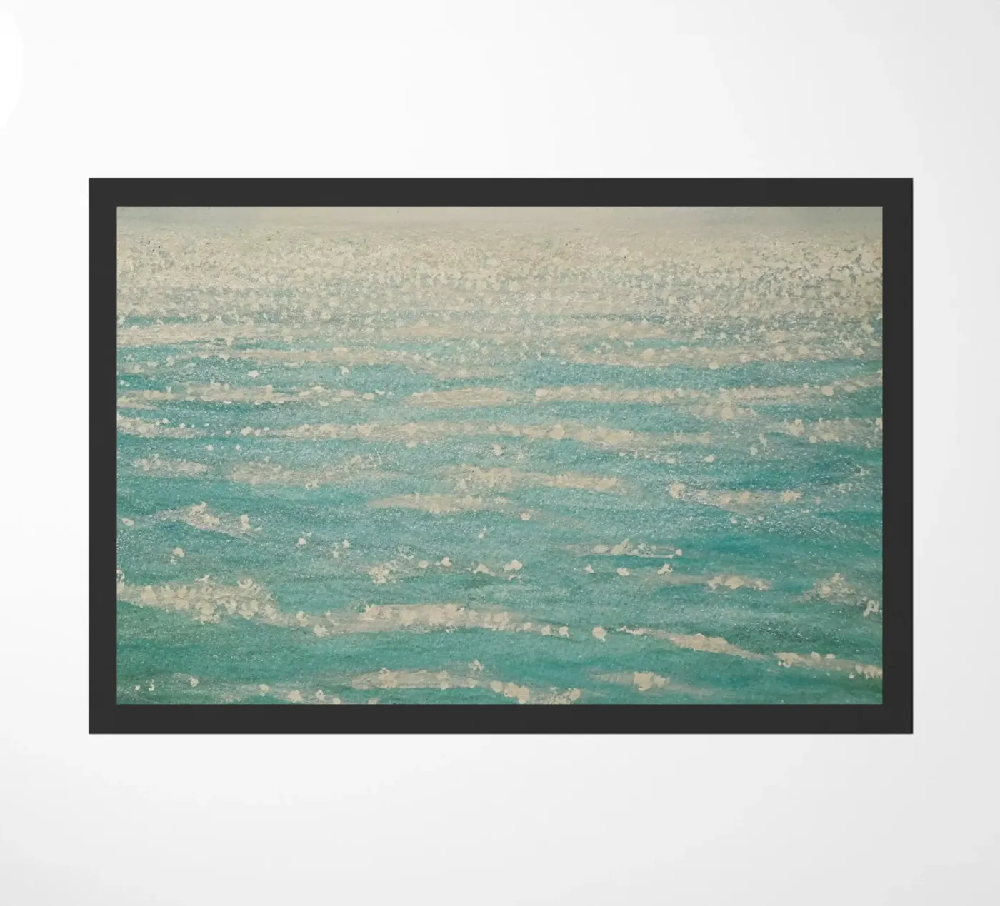 Wave In doormat by Eva Nev Watercolor