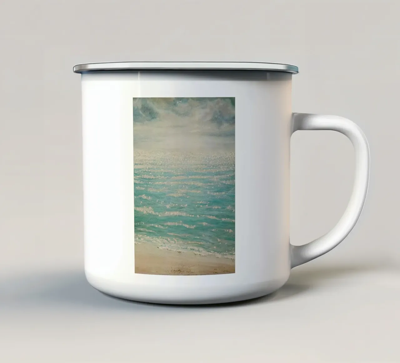 Onda In tazza in smalto da Eva Nev Watercolor