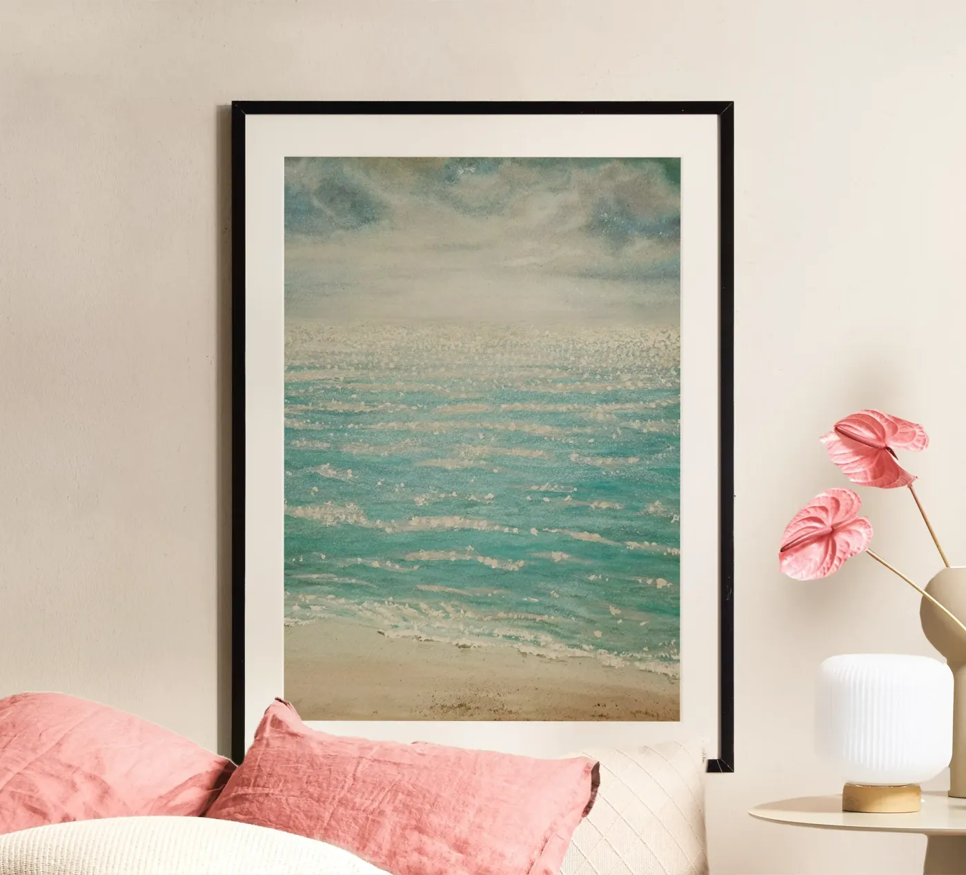 Wave In poster by Eva Nev Watercolor