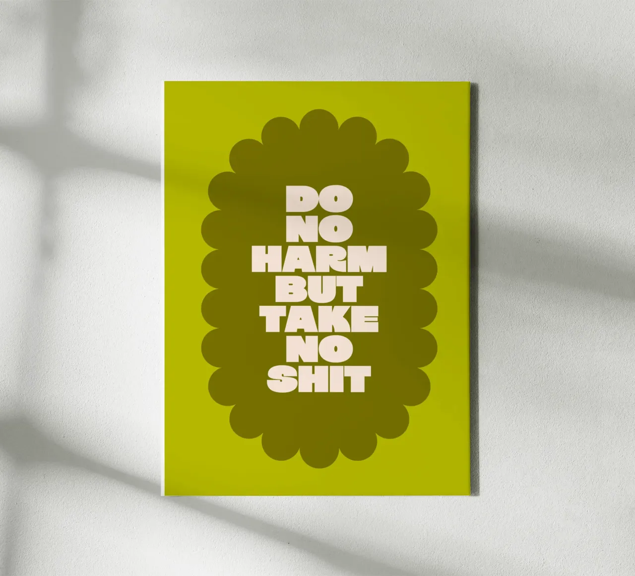 Do no harm but take no shit tela da Airtist