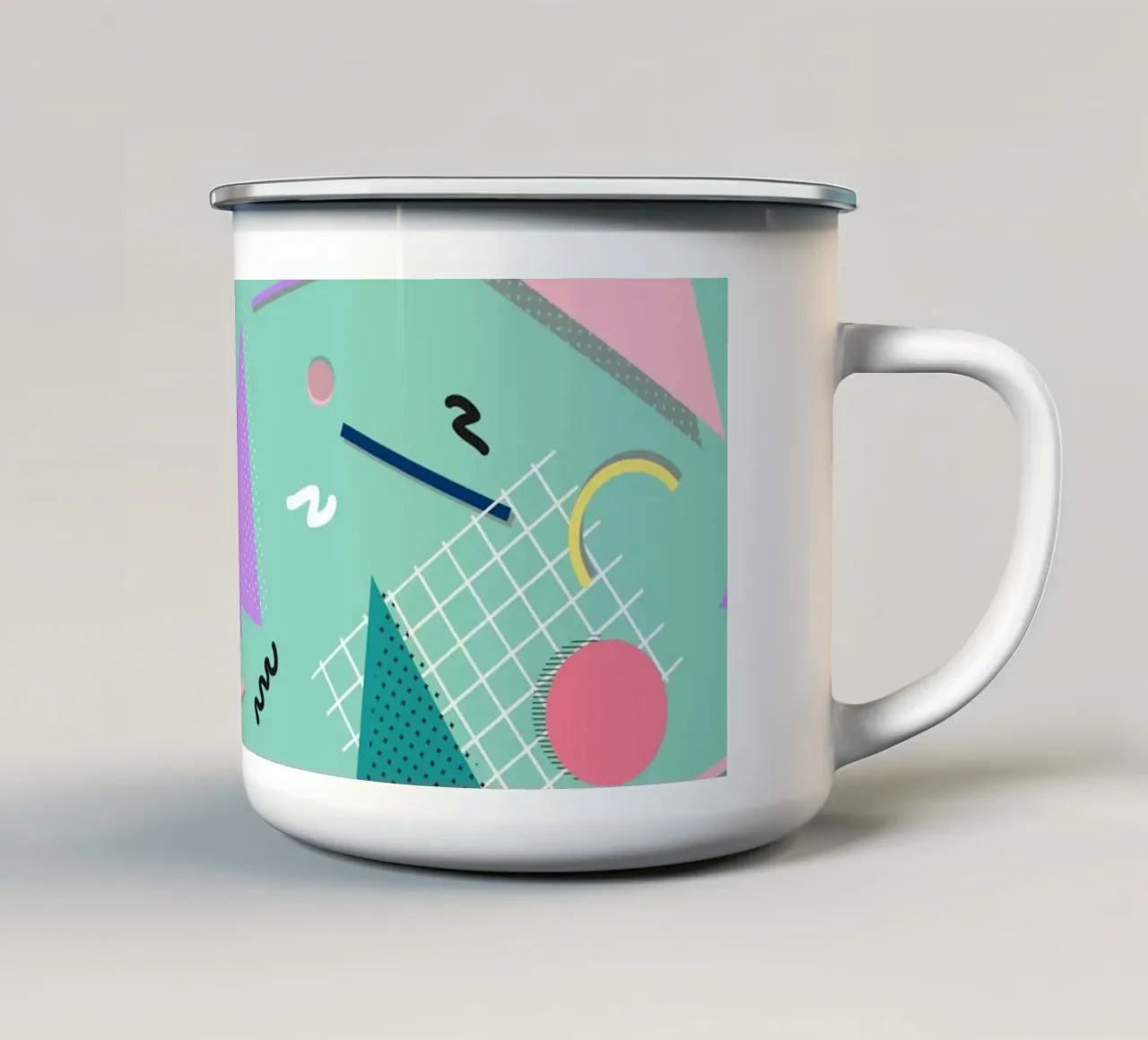 Memphis Xmas tazza in smalto da DesigndN Christmassy