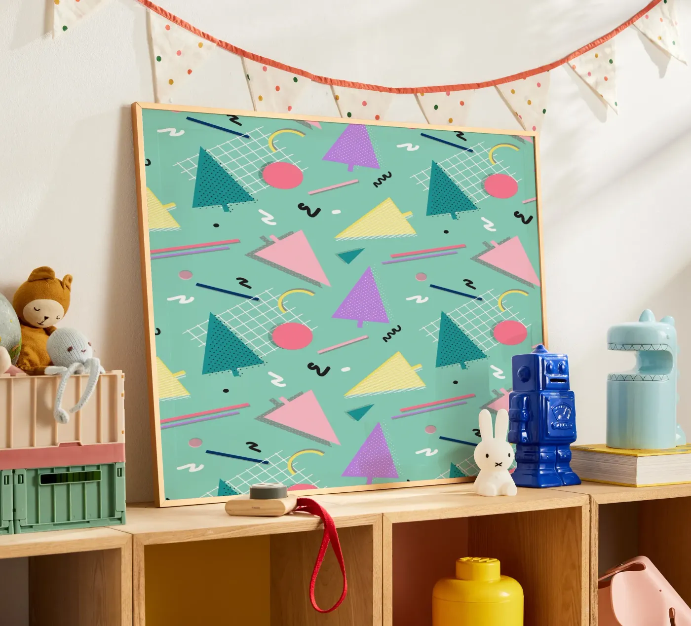 Memphis Xmas poster da DesigndN Christmassy