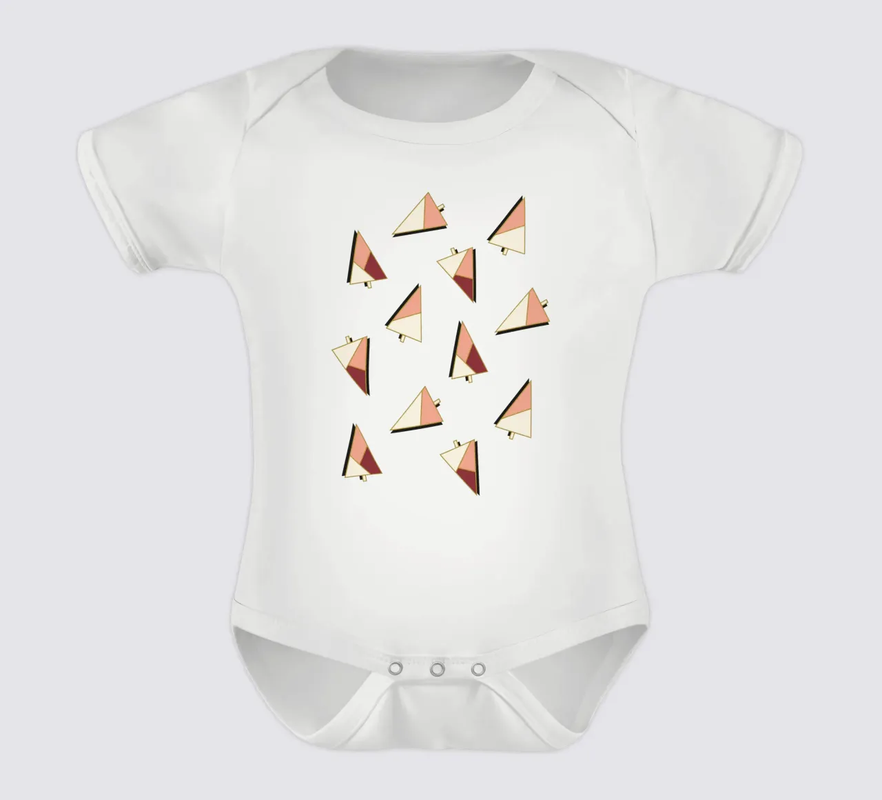 Xmas Trees Pattern body neonato maniche corte da DesigndN Christmassy