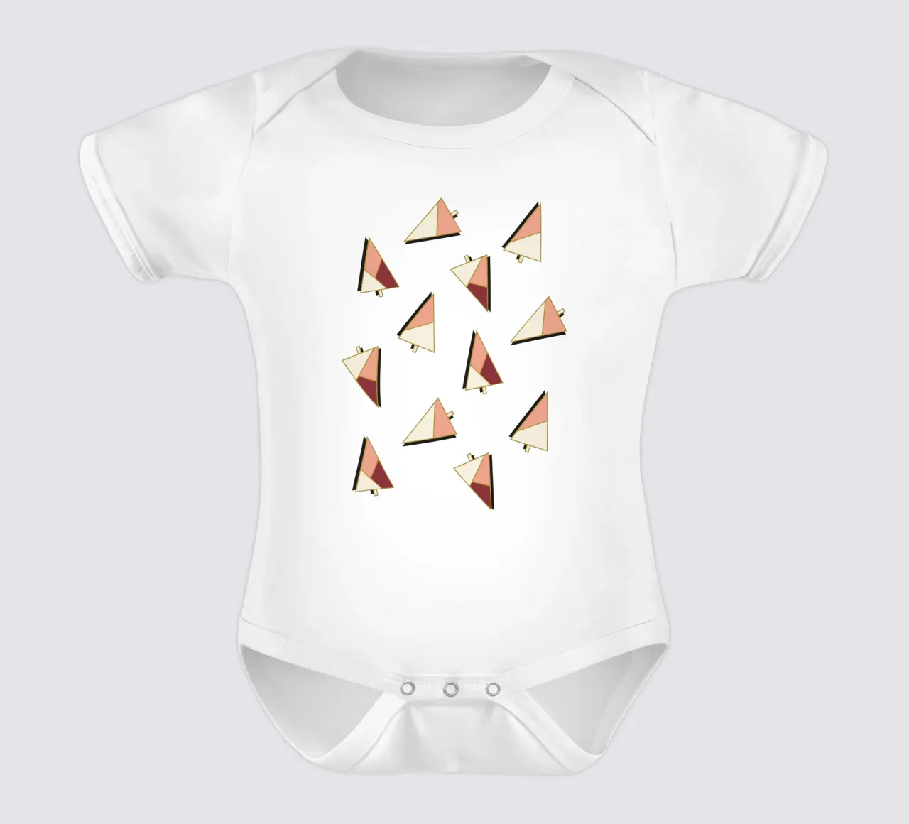 Xmas Trees Pattern body neonato maniche corte da DesigndN Christmassy