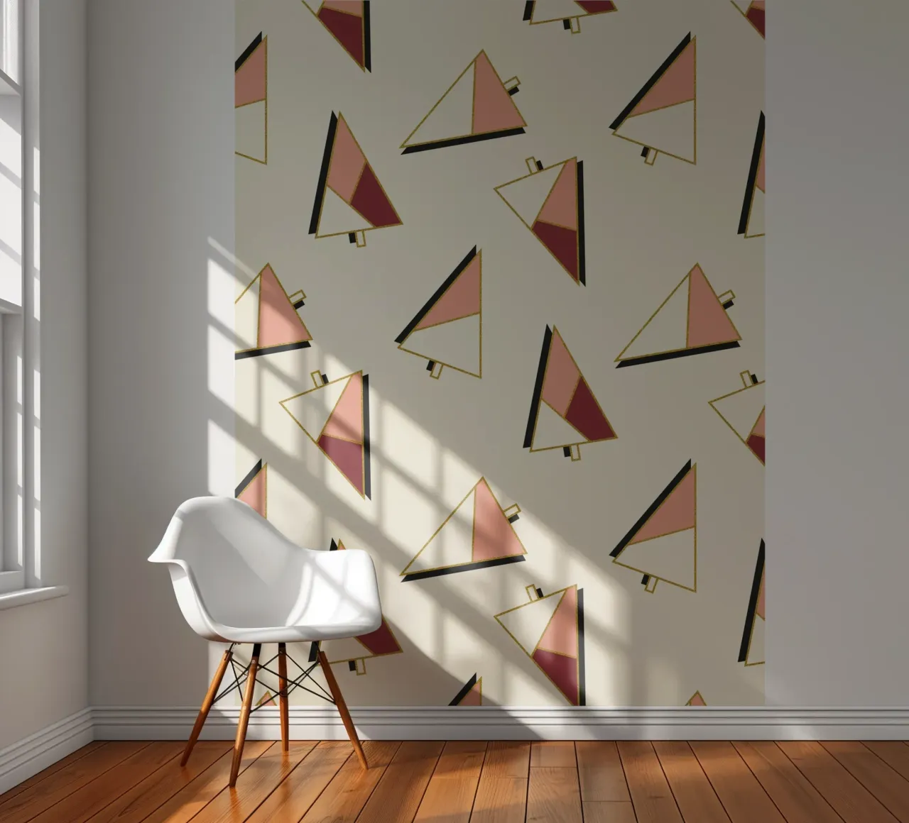 Xmas Trees Pattern fotobehang van DesigndN Christmassy