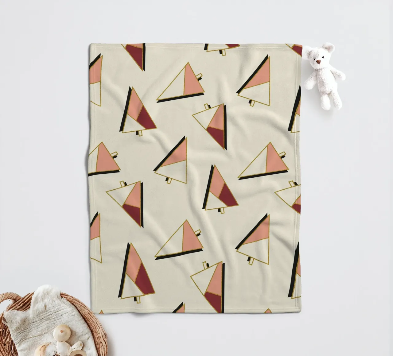 Xmas Trees Pattern coperta in pile da DesigndN Christmassy