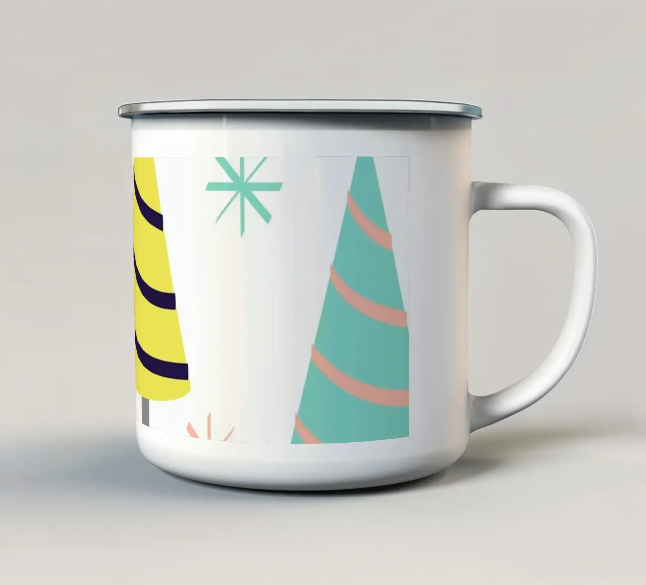 Scandi Christmas Trees tazza in smalto da DesigndN Christmassy