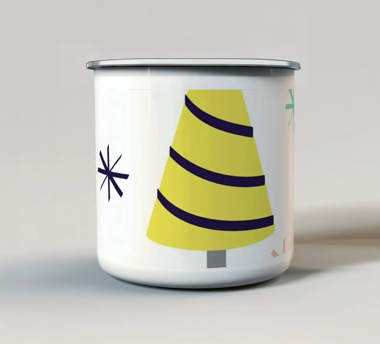 Scandi Christmas Trees tazza in smalto da DesigndN Christmassy