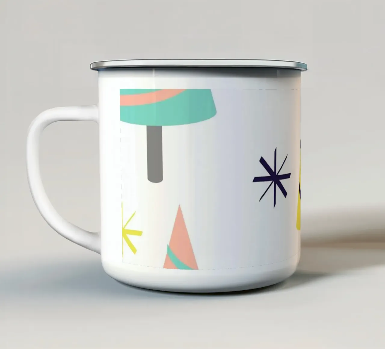 Scandi Christmas Trees tazza in smalto da DesigndN Christmassy