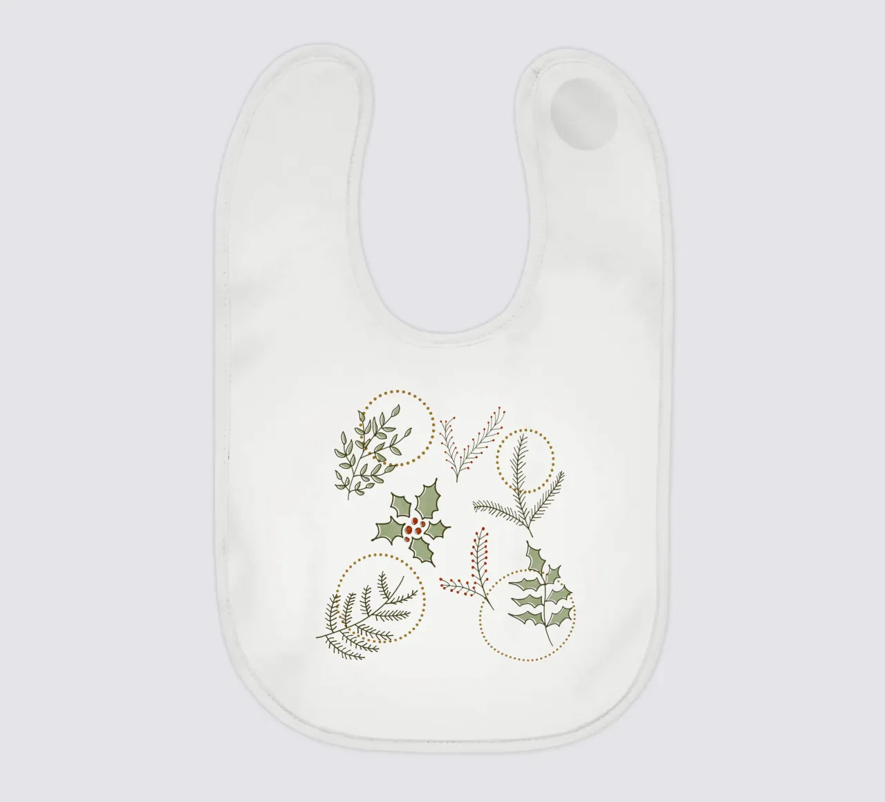 Classic Winter baby bib by DesigndN Christmassy
