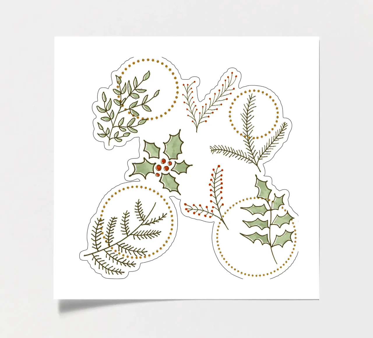 Classic Winter sticker sheet by DesigndN Christmassy