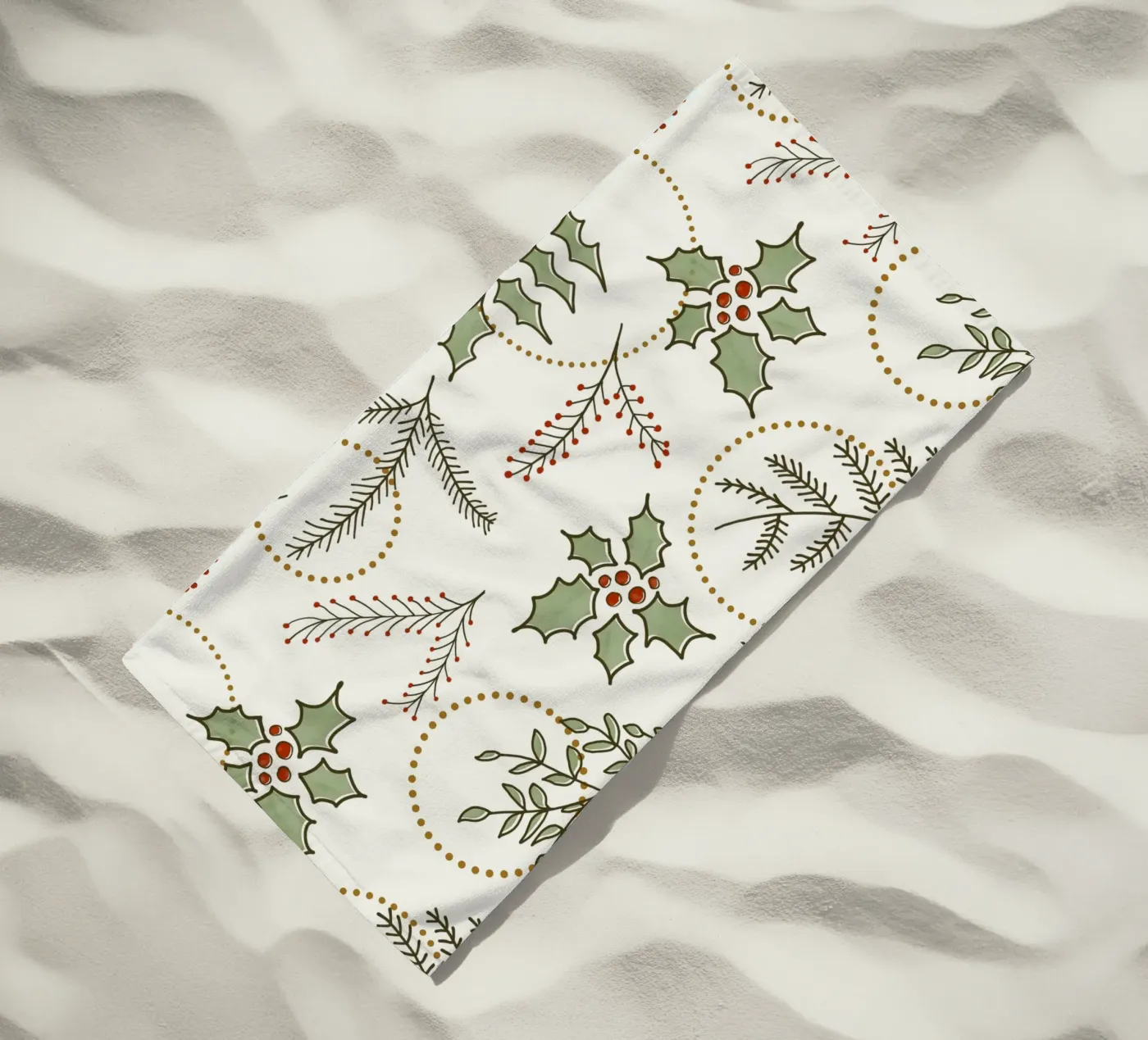 Classic Winter beach towel by DesigndN Christmassy