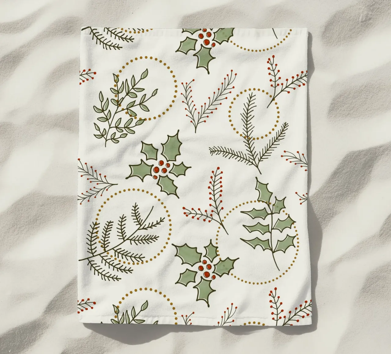 Classic Winter beach towel by DesigndN Christmassy