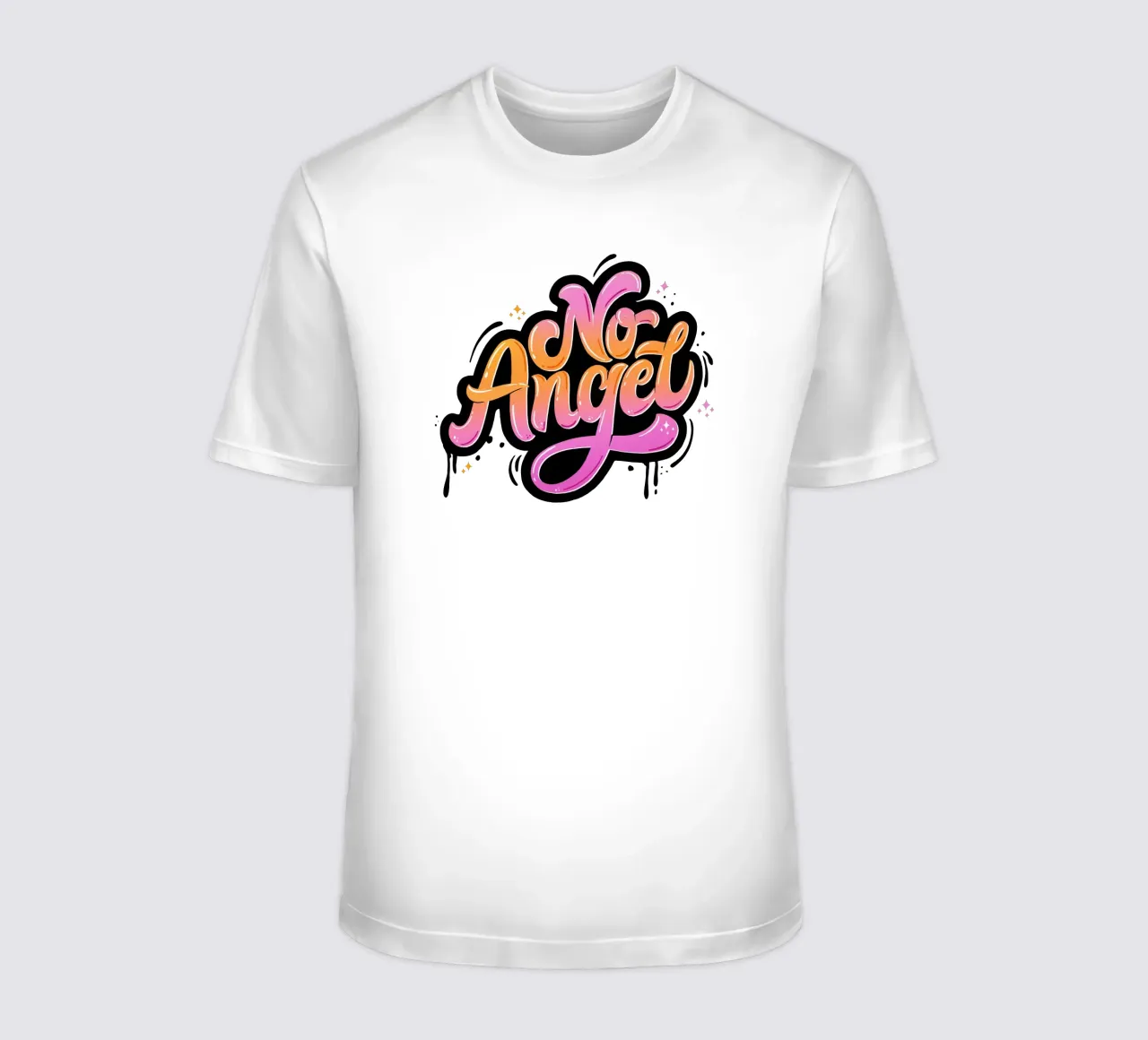 Nessun angelo. Scritte a graffito. t-shirt da CalliLetters