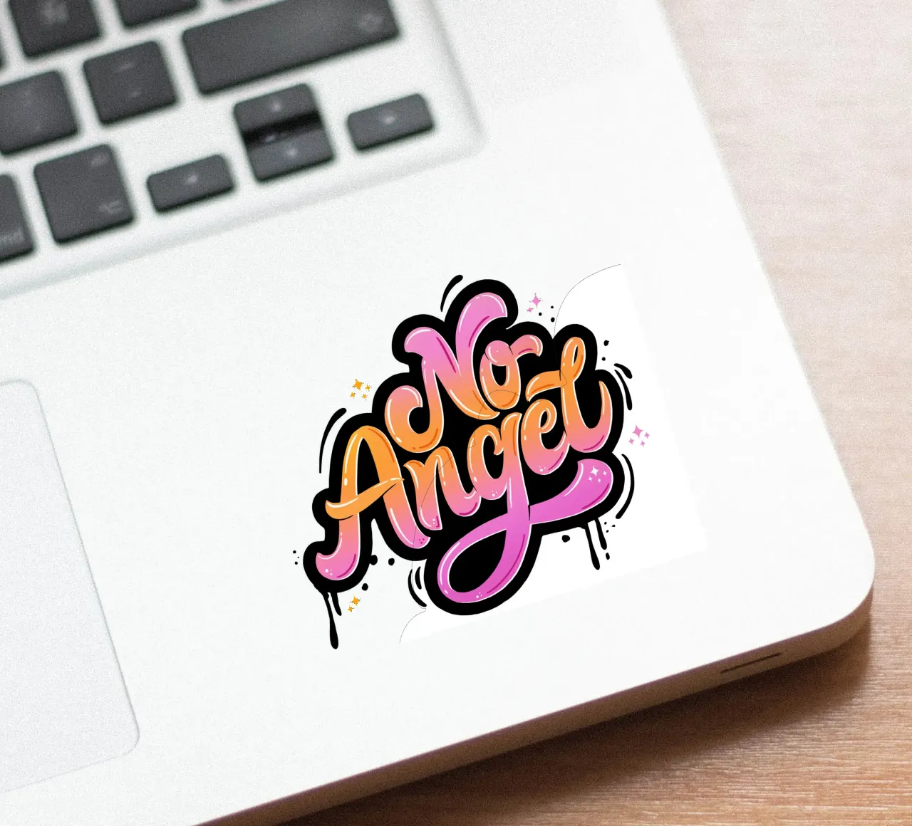 Nessun angelo. Scritte a graffito. adesivo da CalliLetters