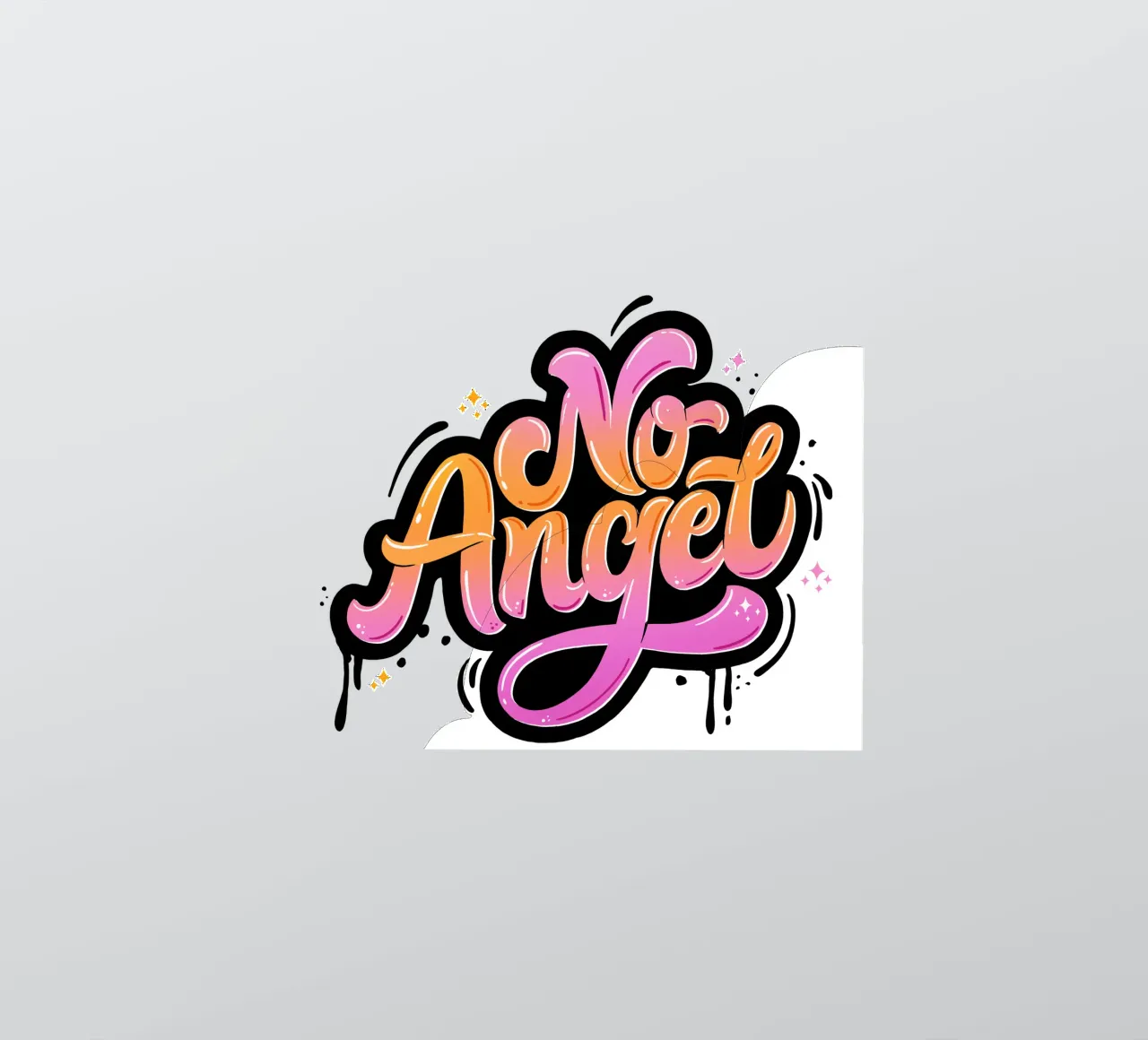 Nessun angelo. Scritte a graffito. adesivo da CalliLetters