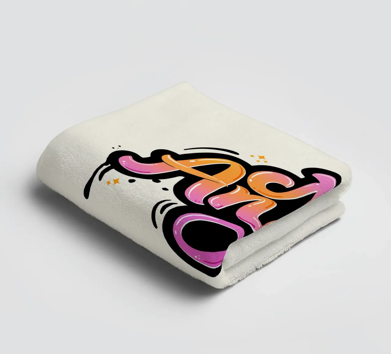 Nessun angelo. Scritte a graffito. asciugamano da bagno da CalliLetters