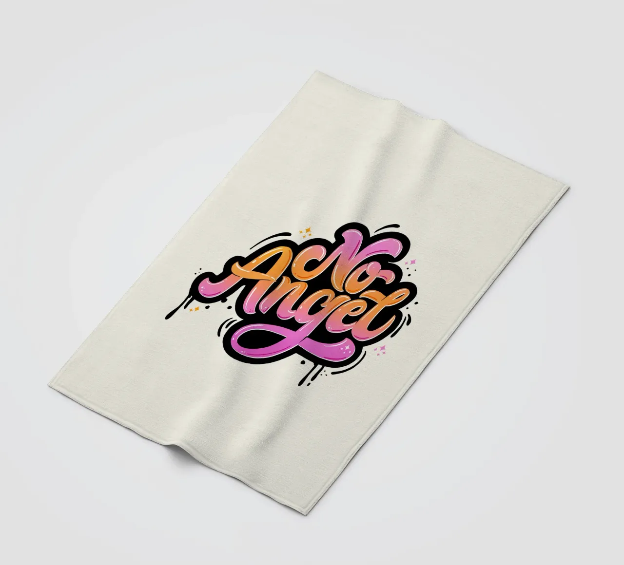 Nessun angelo. Scritte a graffito. coperta in pile da CalliLetters
