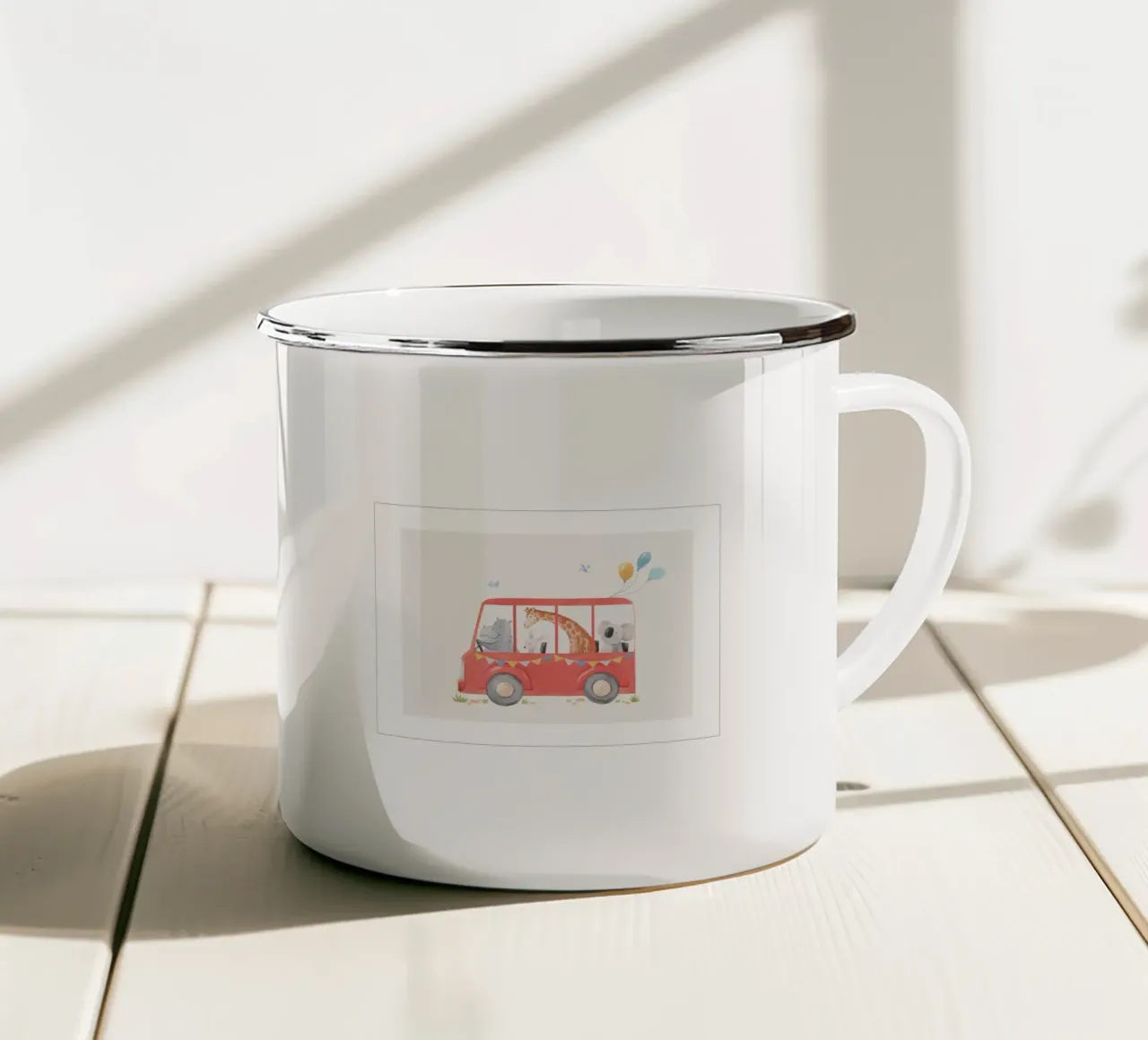 Scuolabus rosso tazza in smalto da sidine shop