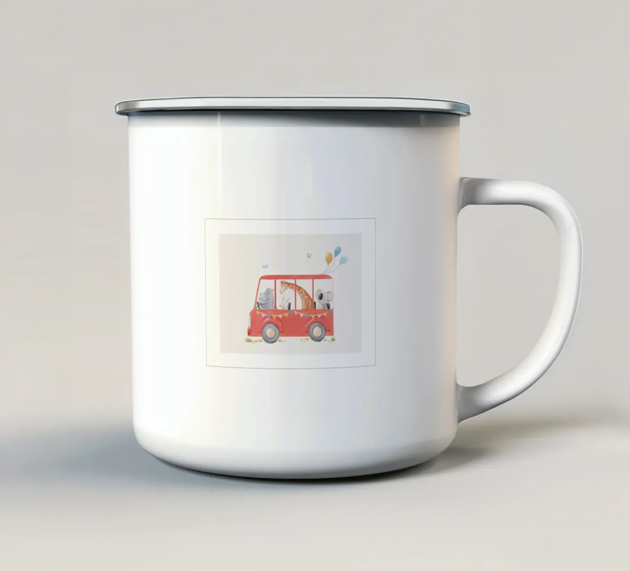 Scuolabus rosso tazza in smalto da sidine shop