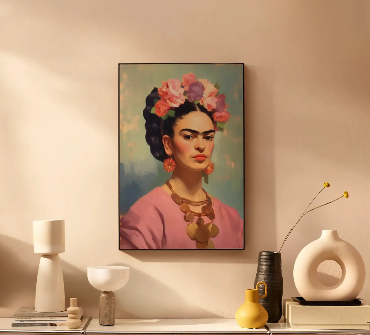 Frida Kahlo "Boundless Expression" plexiglass da Fantasias Florales