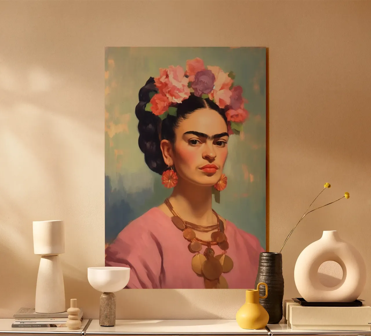 Frida Kahlo "Boundless Expression" plexiglass da Fantasias Florales