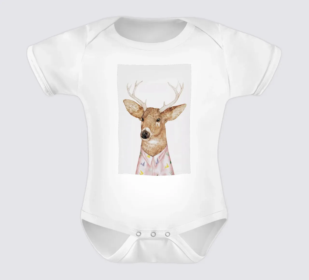 Hirsche Kurzarm Babybody von Animal Crew