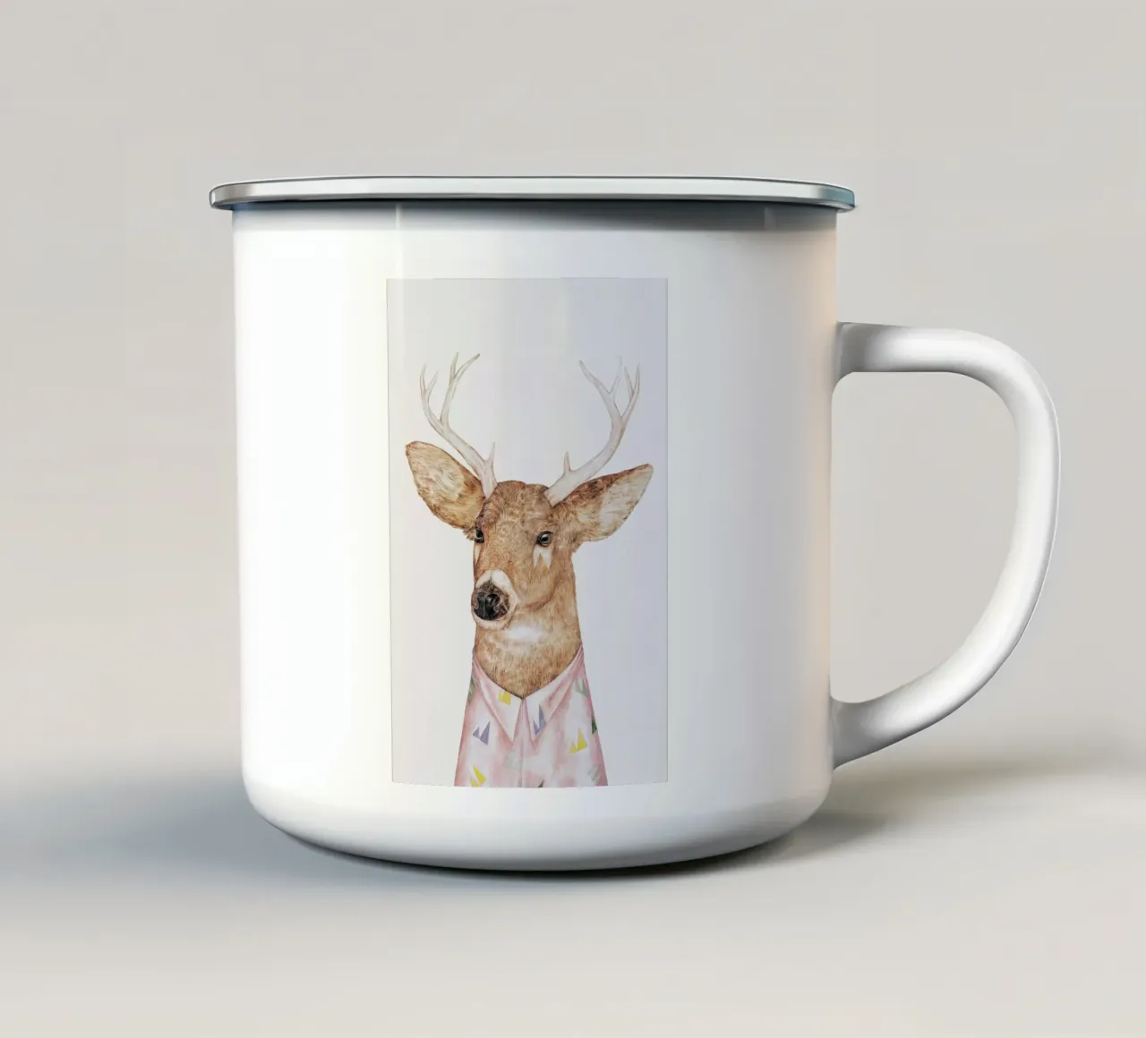 Ciervos taza de esmalte de Animal Crew