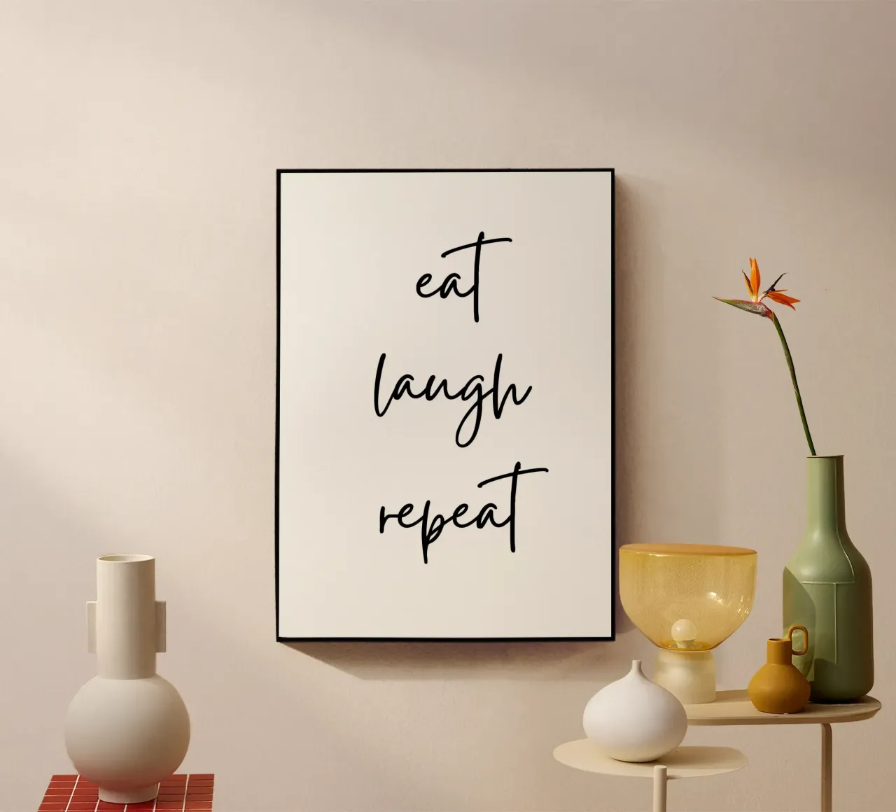 Eat laugh repeat plexiglass da Quotes on walls