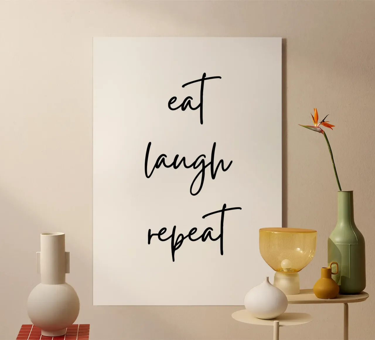 Eat laugh repeat plexiglass da Quotes on walls