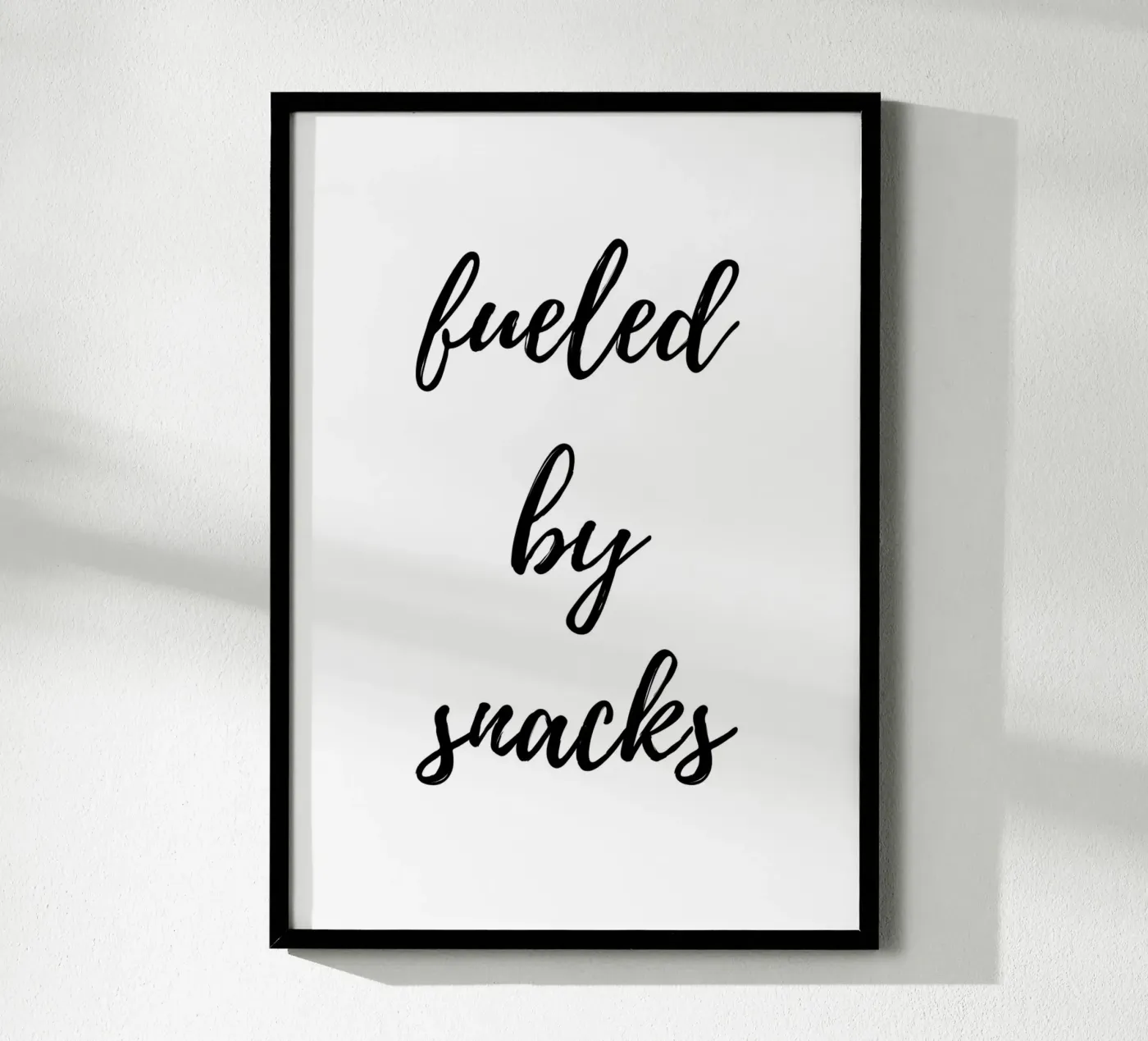 Fueled by snacks poster da Quotes on walls