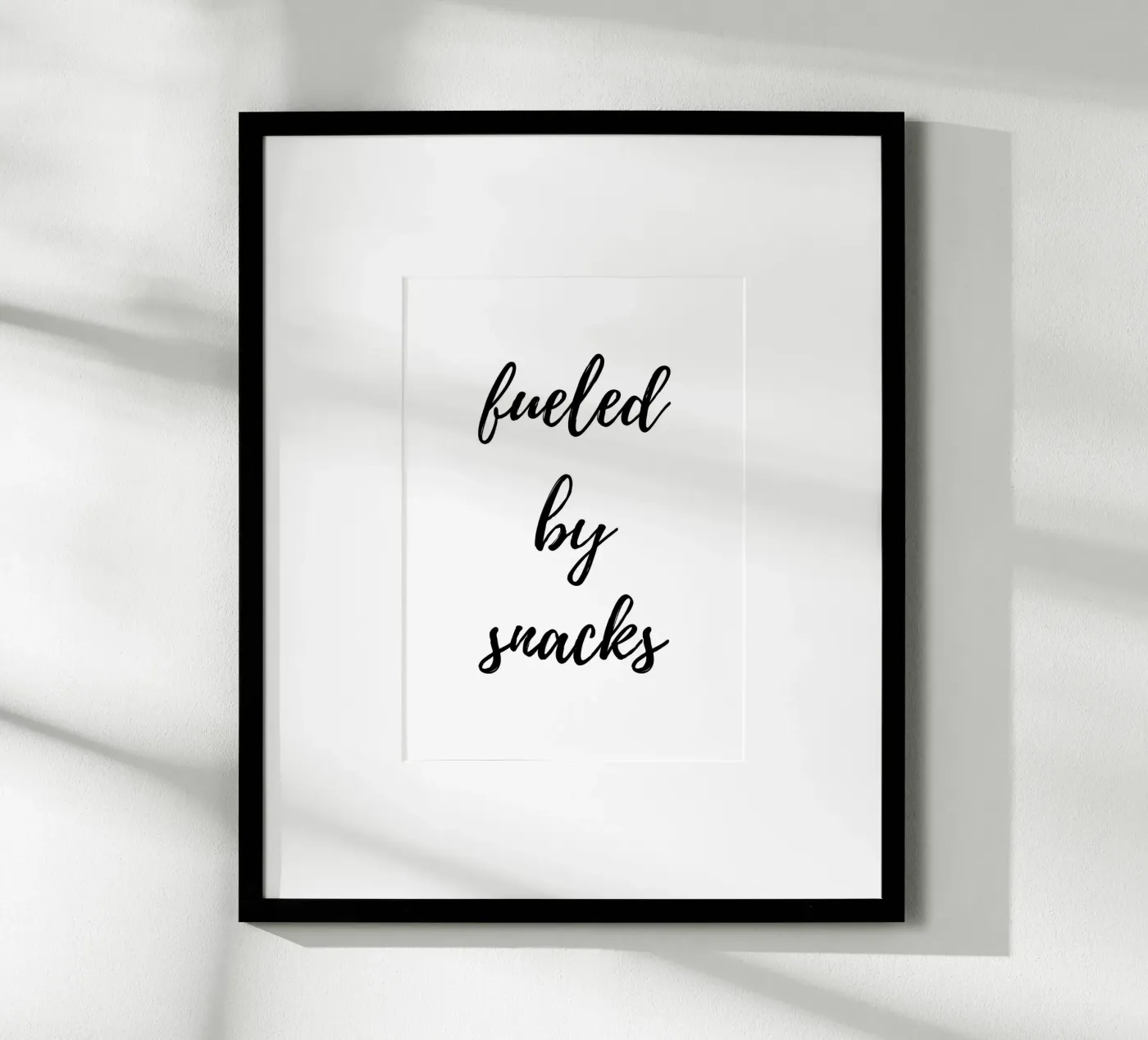 Fueled by snacks poster da Quotes on walls