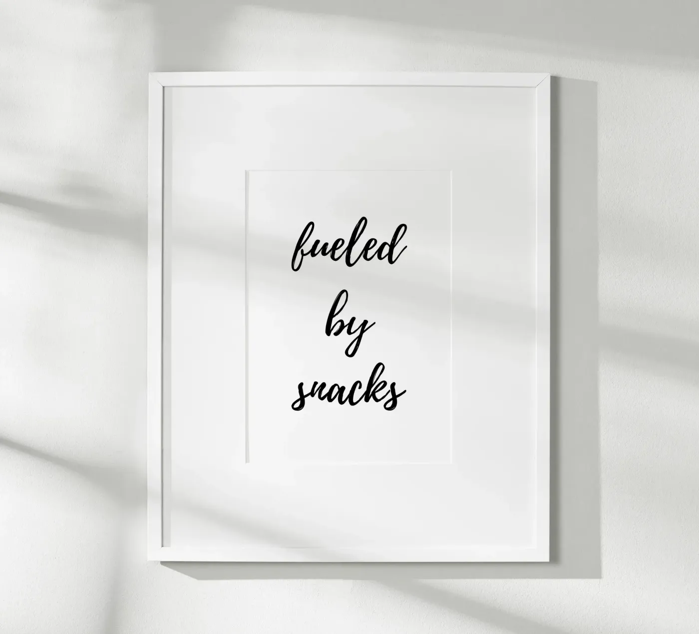 Fueled by snacks poster da Quotes on walls