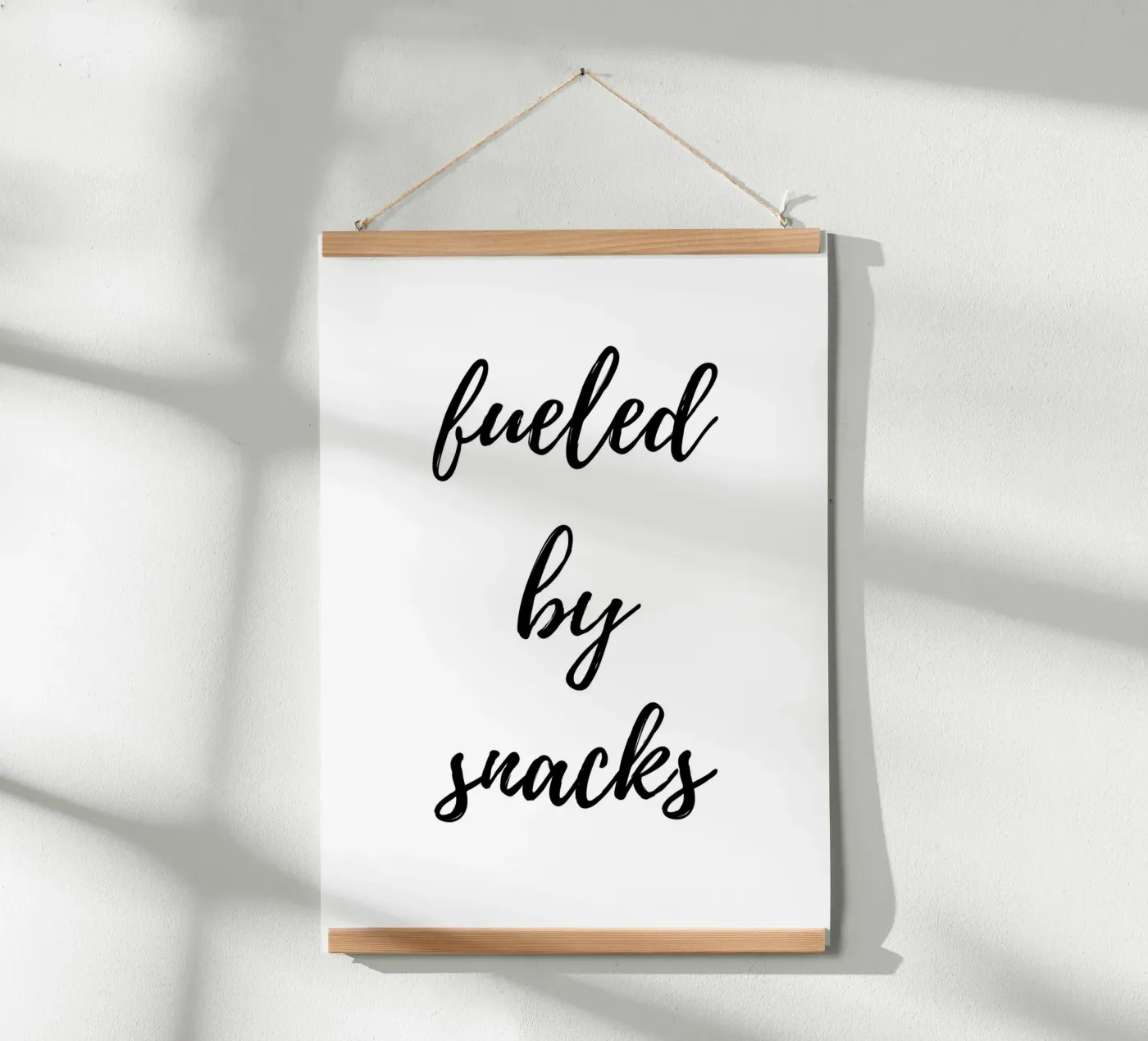 Fueled by snacks poster da Quotes on walls