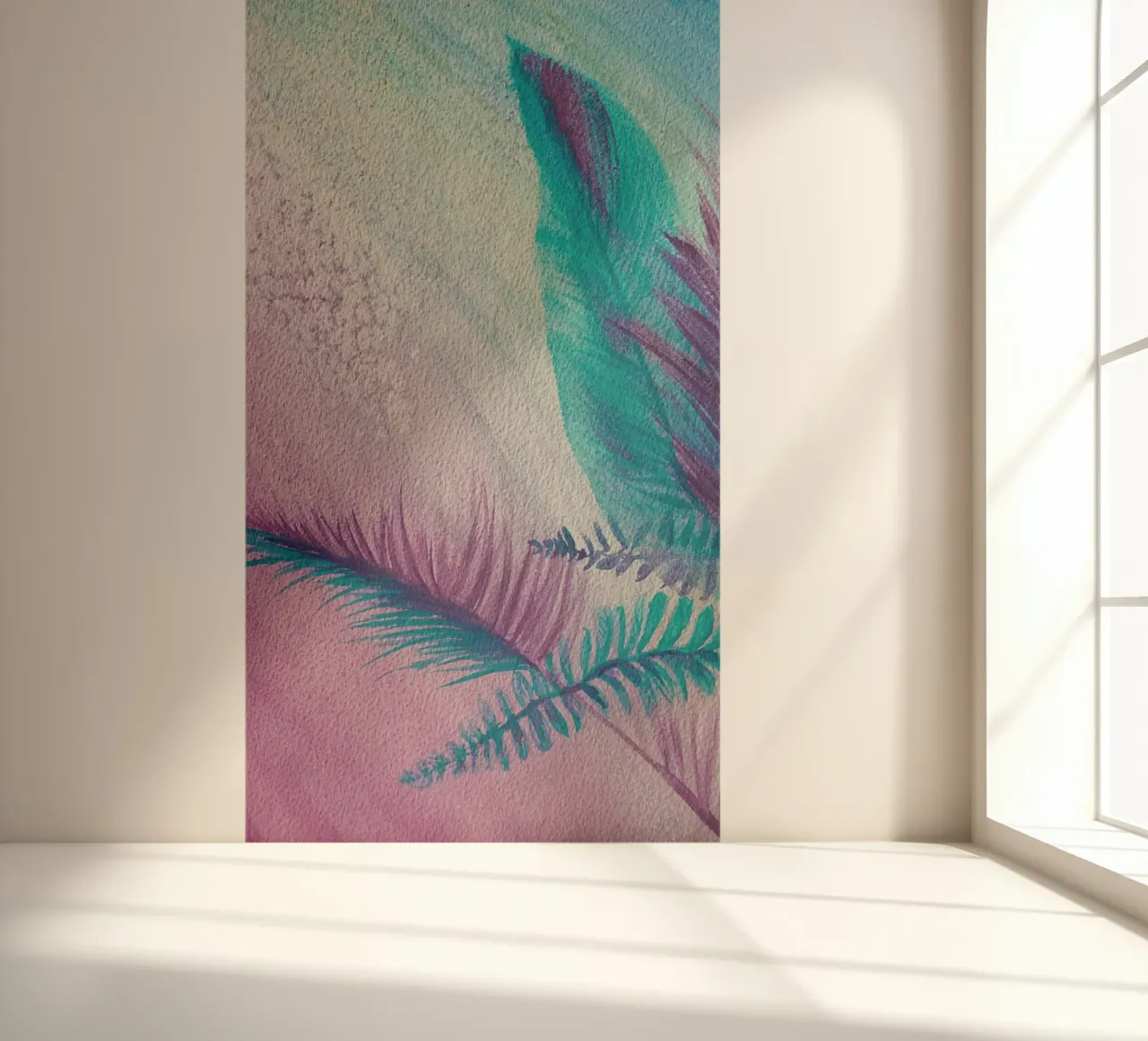 Zomertijd fotobehang van Eva Nev Watercolor