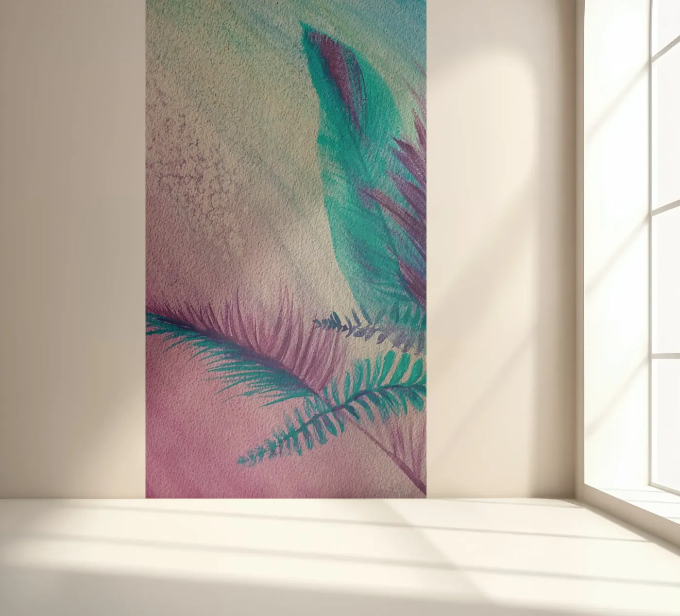 Zomertijd fotobehang van Eva Nev Watercolor