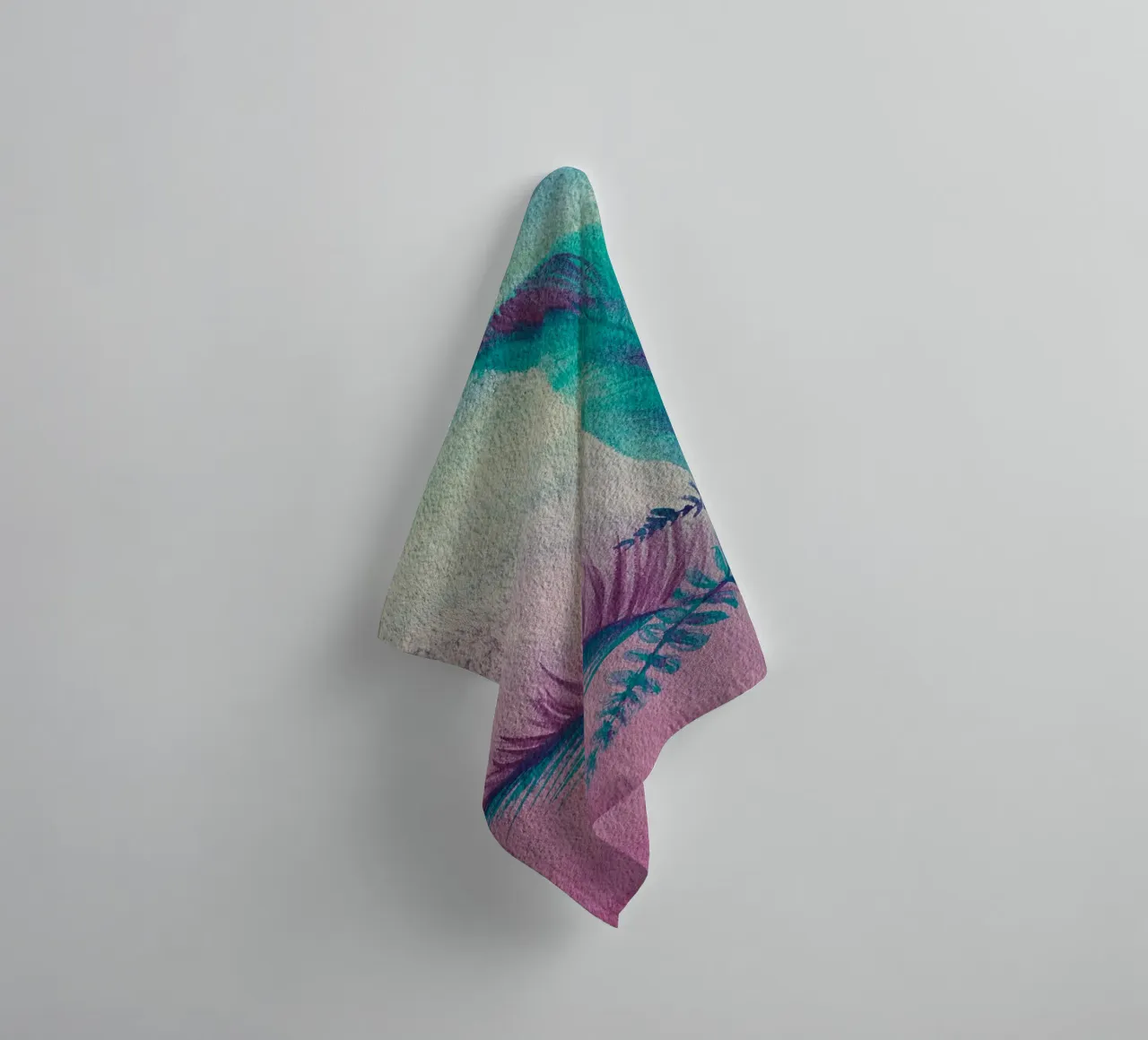 Summertime towel by Eva Nev Watercolor