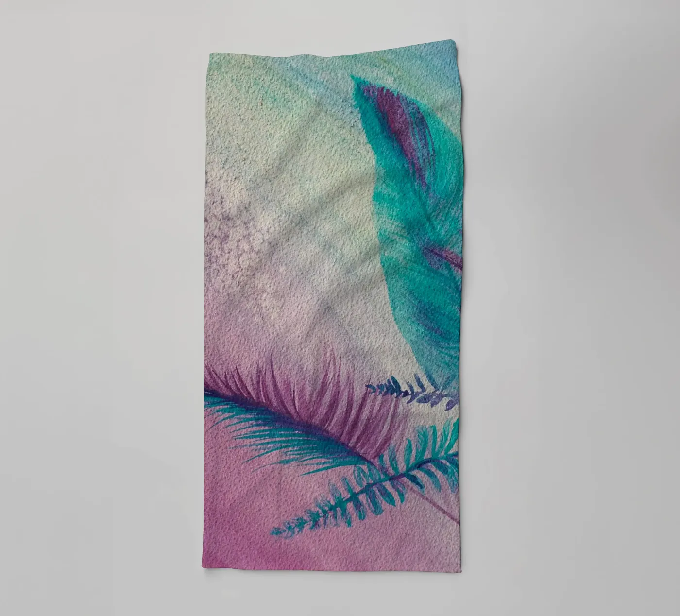 Summertime towel by Eva Nev Watercolor
