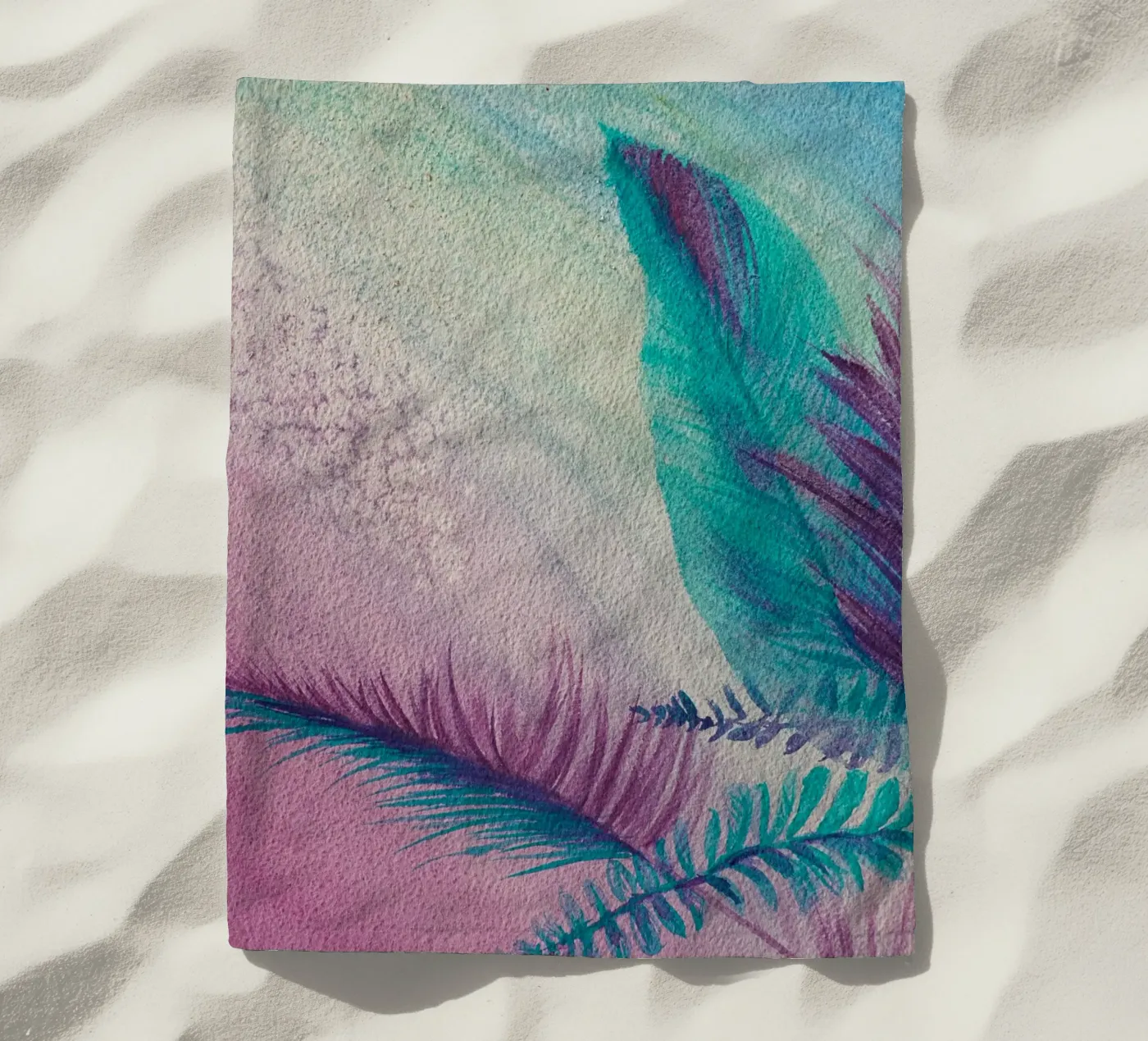 Summertime beach towel by Eva Nev Watercolor